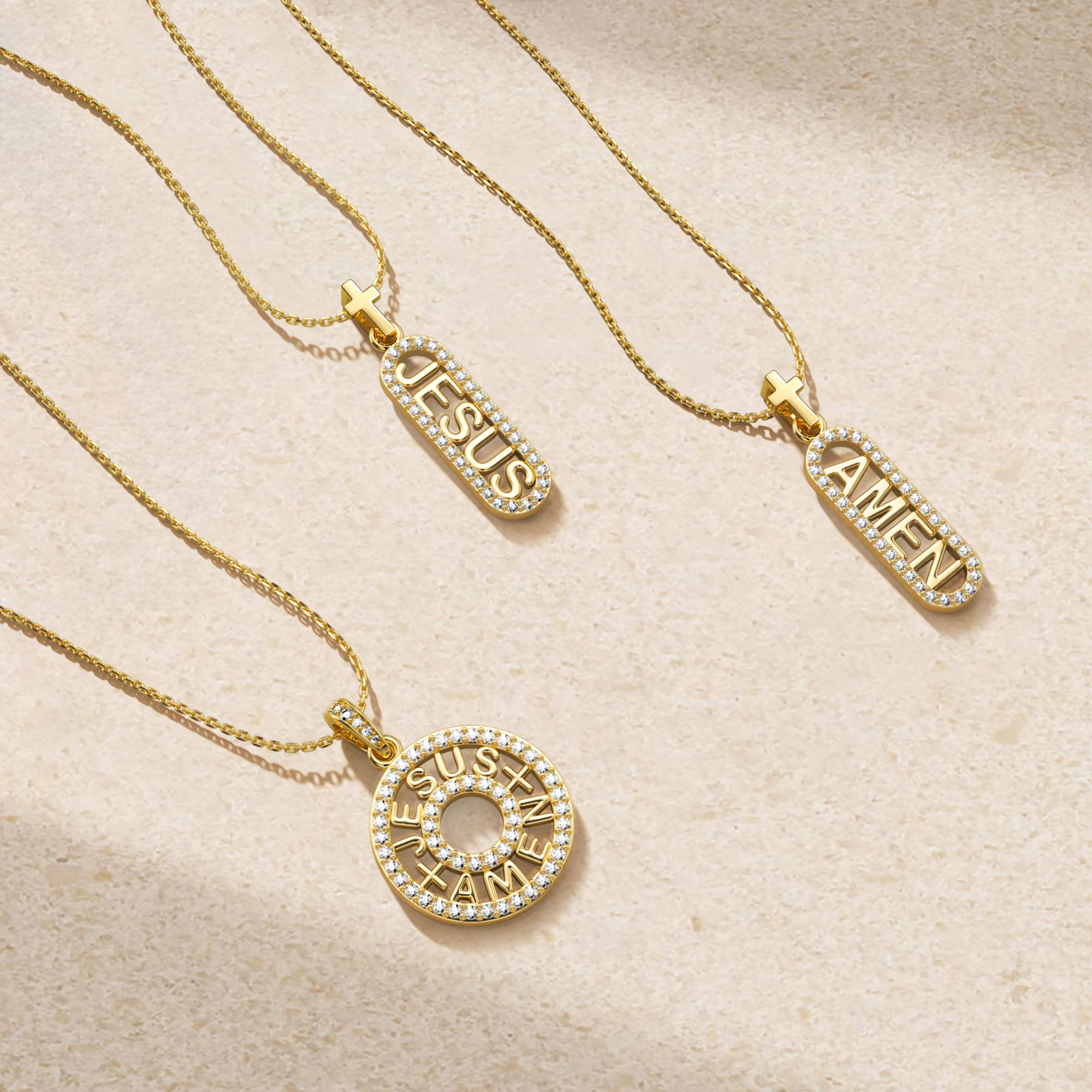 JESUS Cross Pendant Necklace