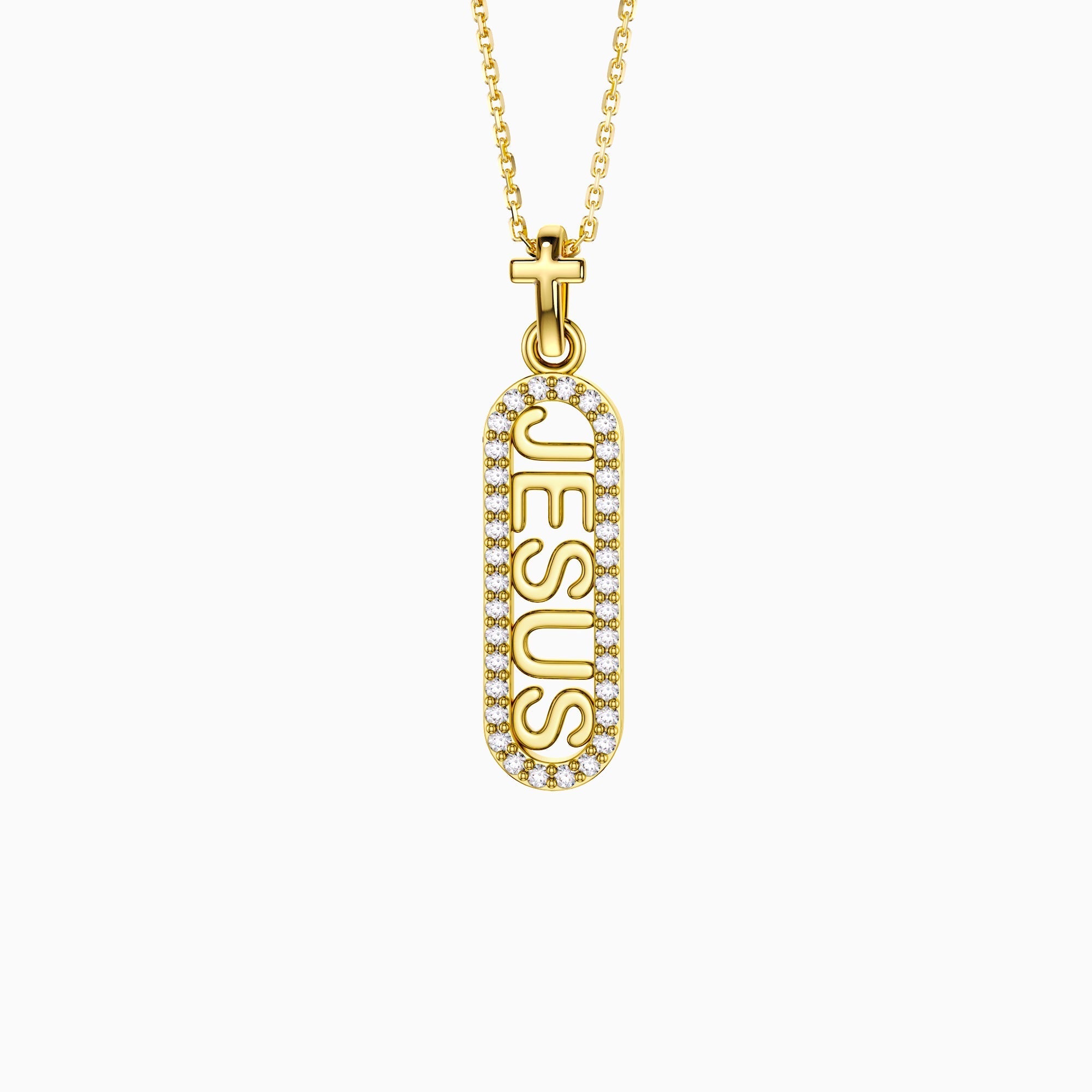 JESUS Cross Pendant Necklace