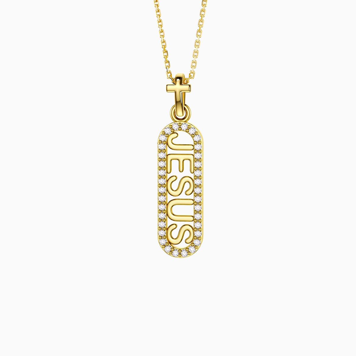 JESUS Cross Pendant Necklace