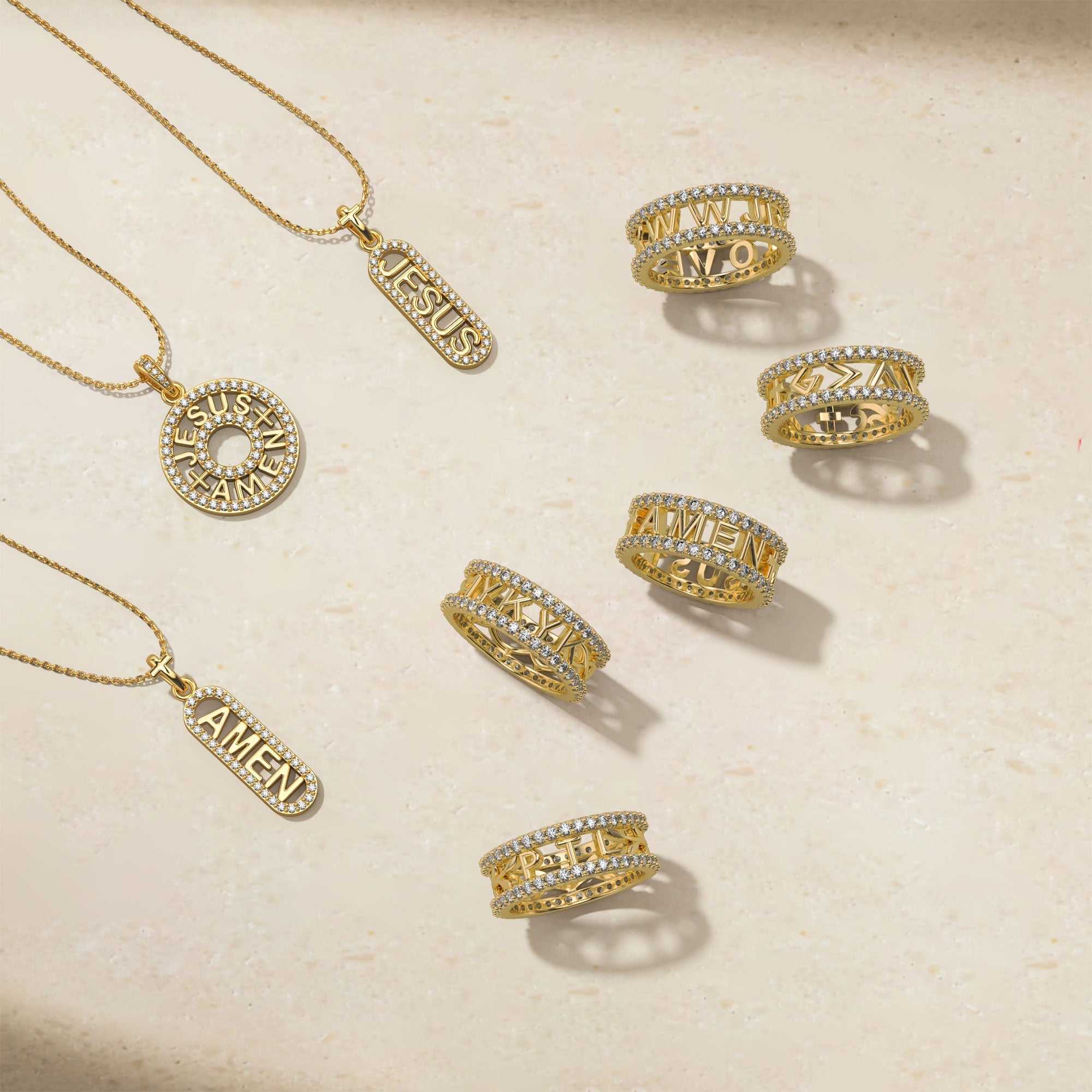 JESUS Cross Pendant Necklace