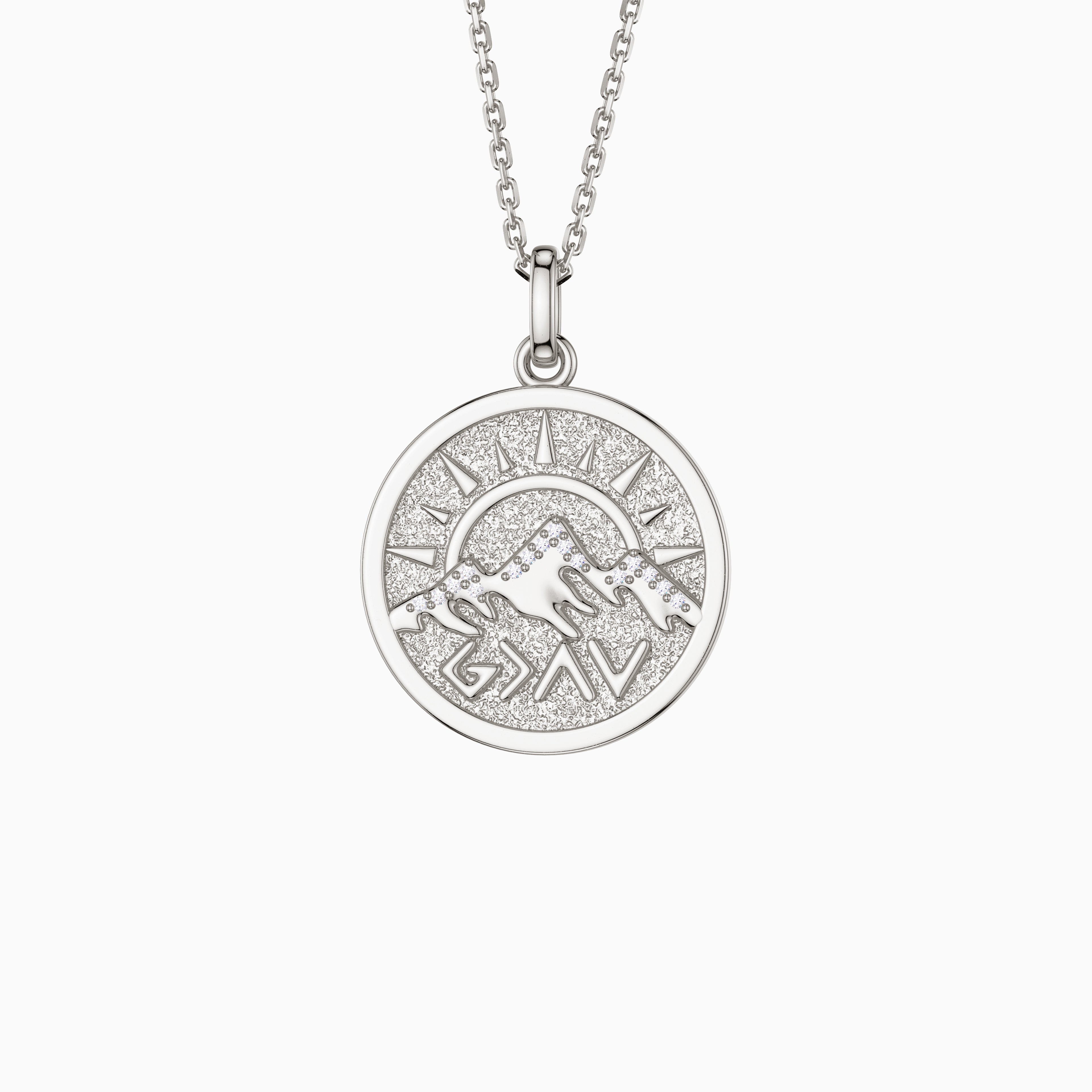 God is Greater Than Highs and Lows Pendant Medallion Necklace