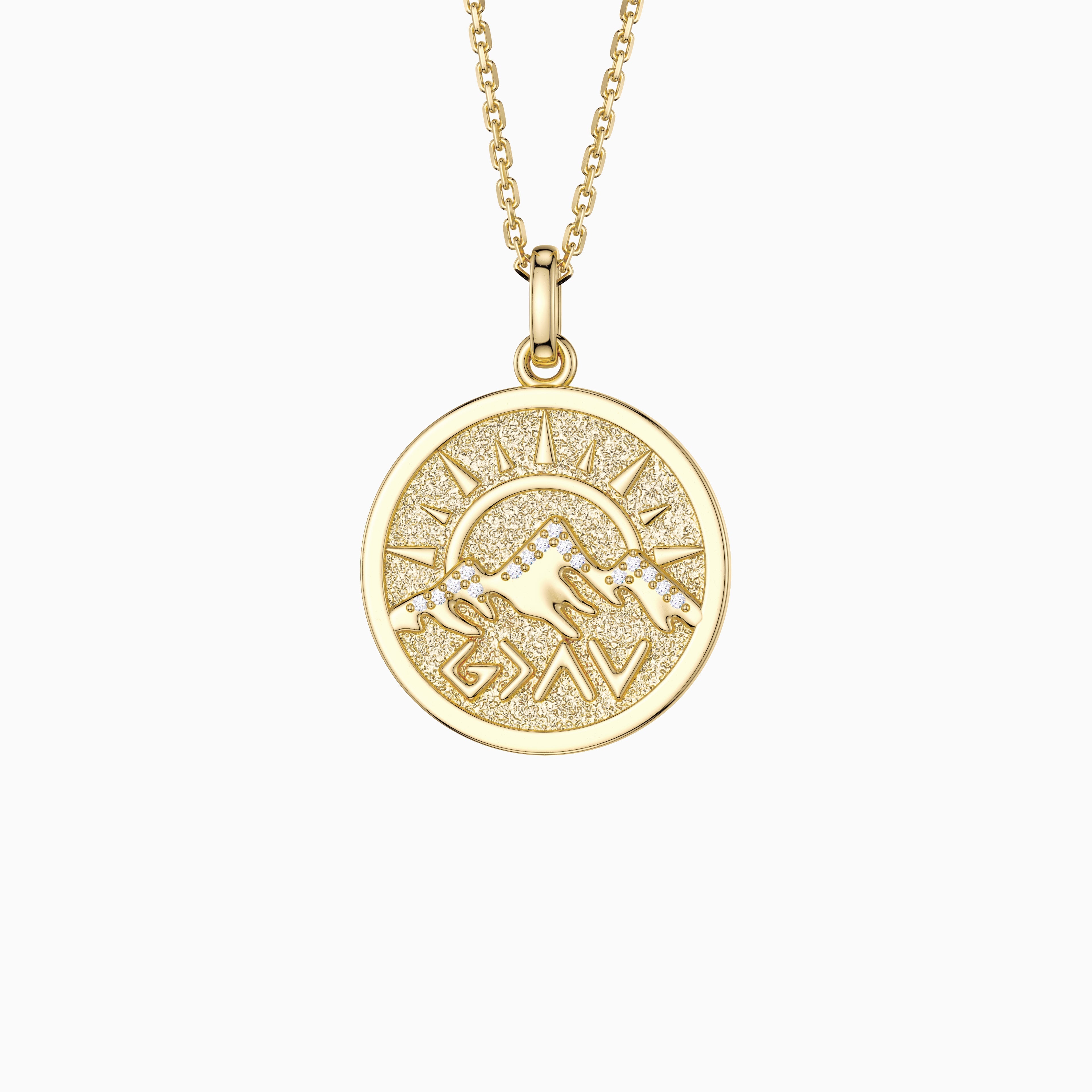 God is Greater Than Highs and Lows Pendant Medallion Necklace