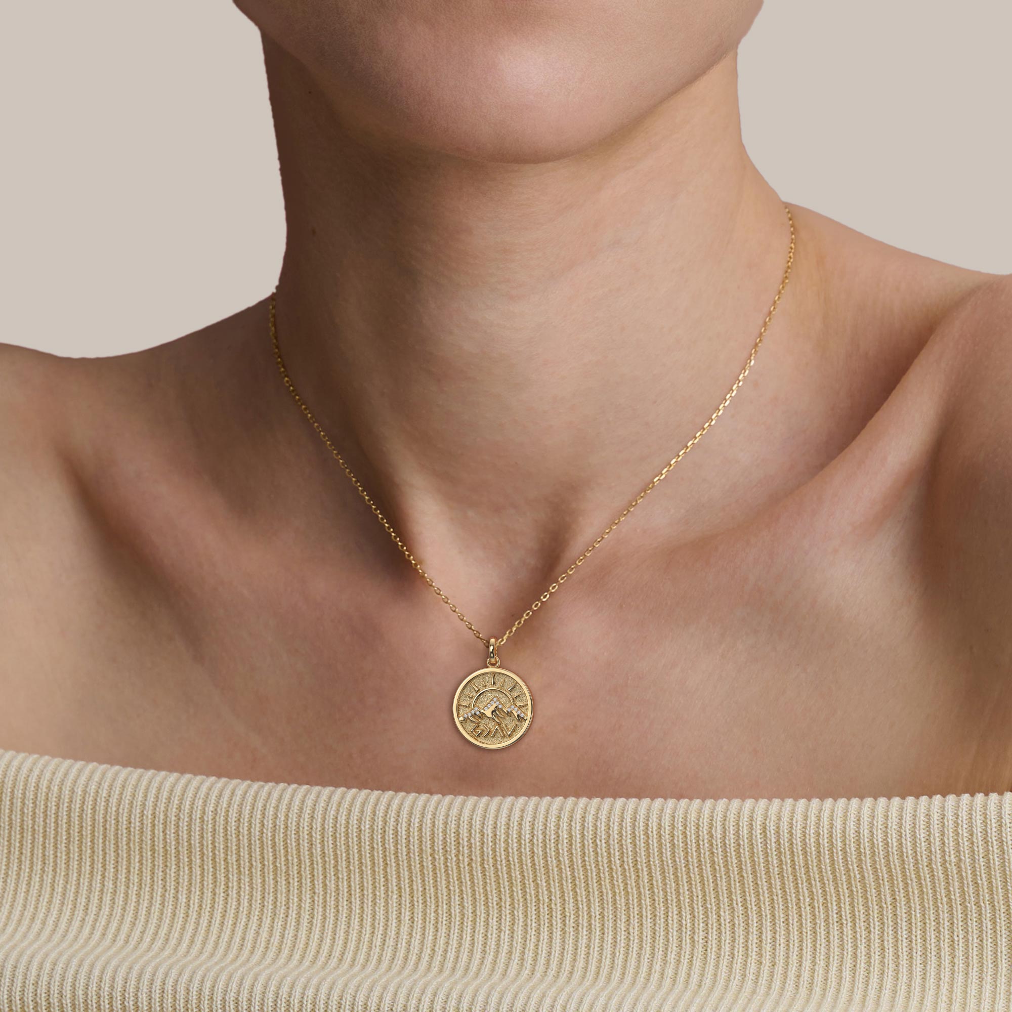 God is Greater Than Highs and Lows Pendant Medallion Necklace