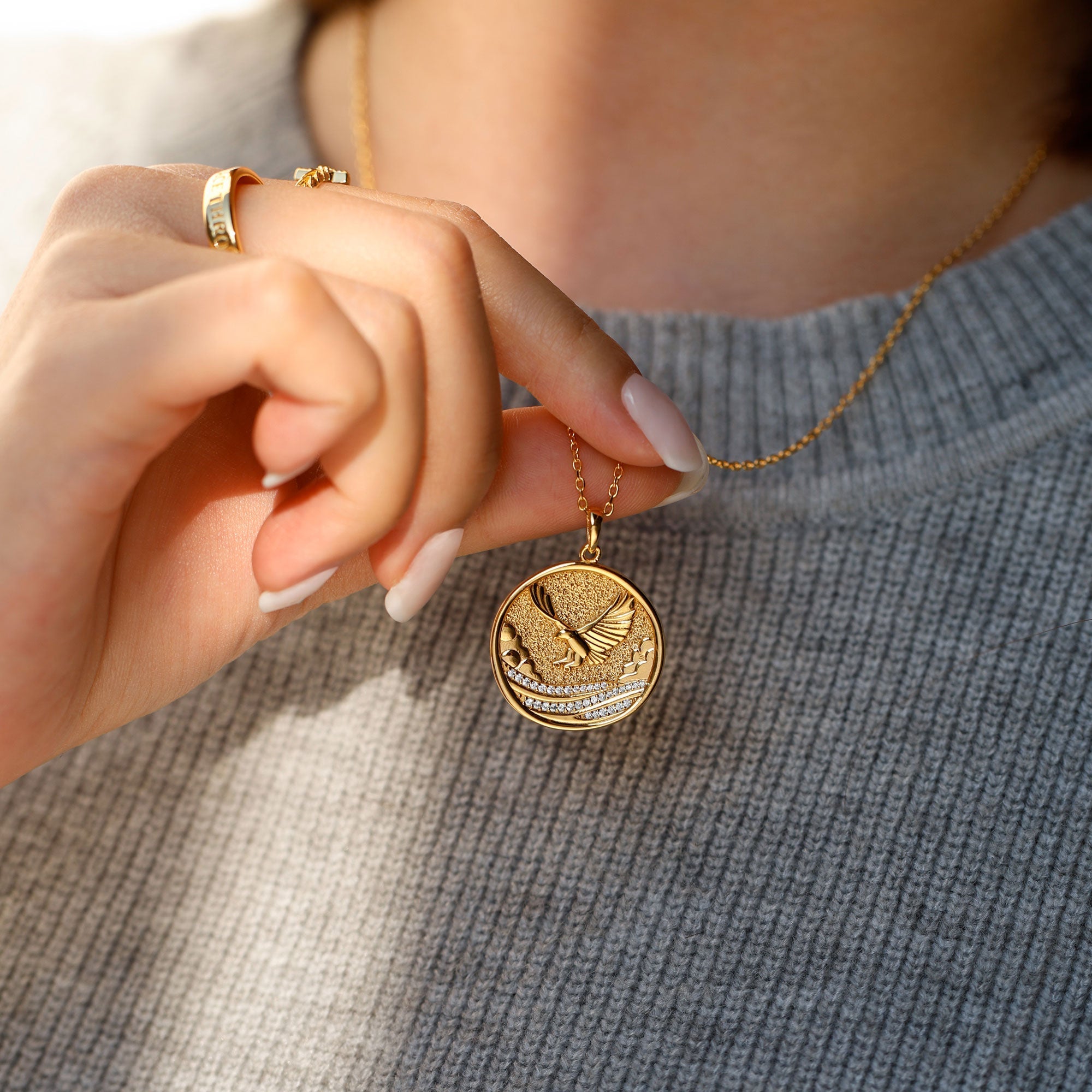 Promised Land Sky’s Ascension Eagle Pendant Necklace