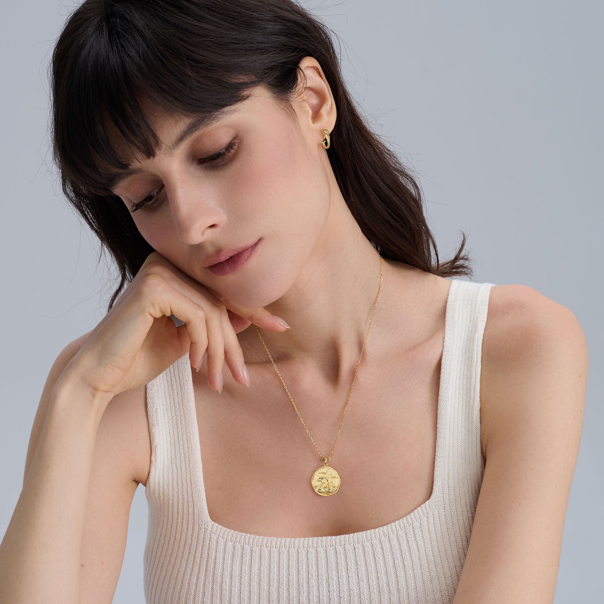 Promised Land Ocean’s Dance Dolphin Pendant Necklace