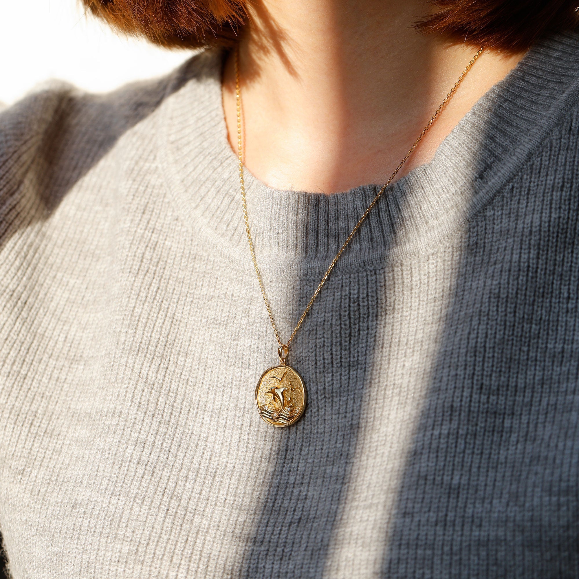 Promised Land Ocean’s Dance Dolphin Pendant Necklace