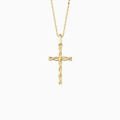 Interwoven Knot Cross Pendant Necklace