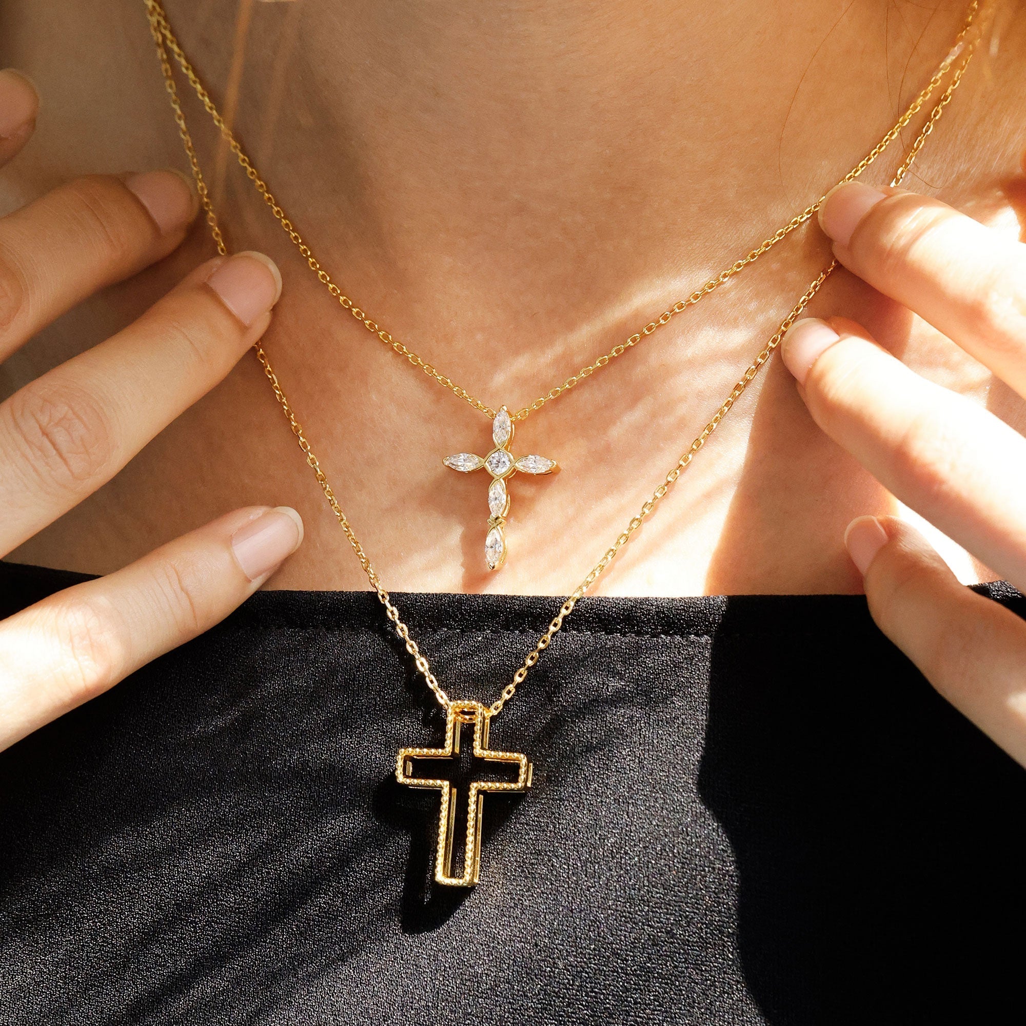 Versatile Ichthys Cross Pendant Necklace