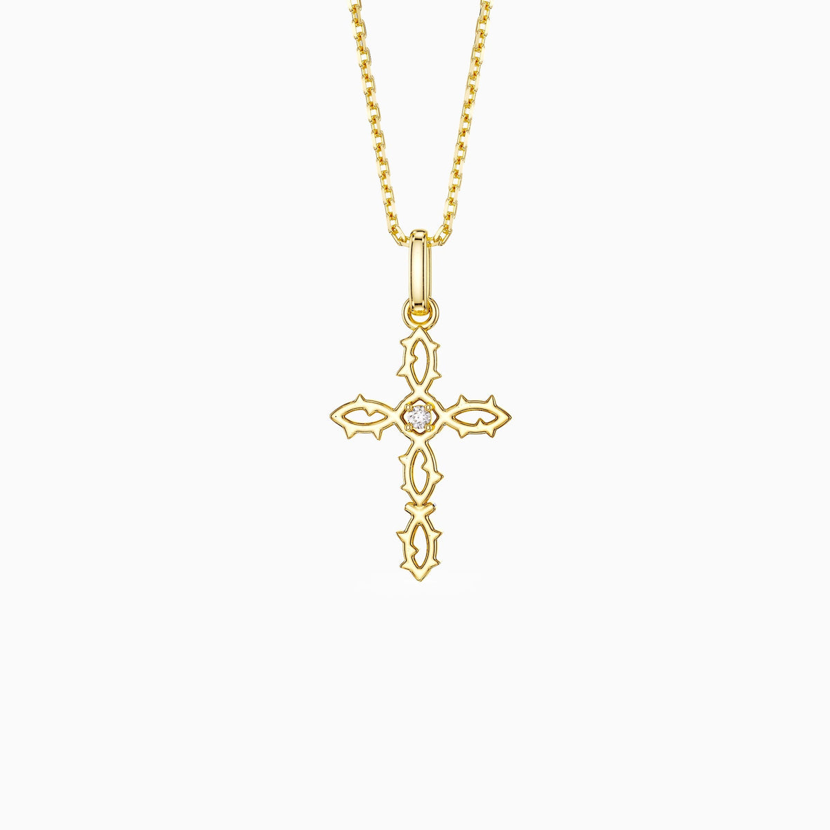 Thorn Cross Pendant Necklace