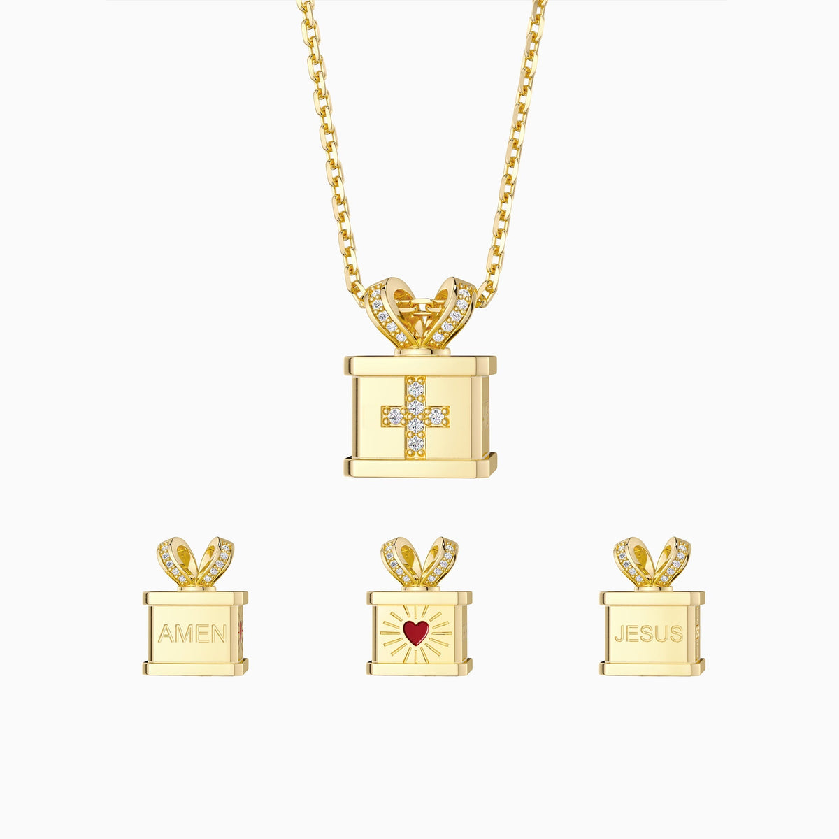 Gift Box Spinner Necklace