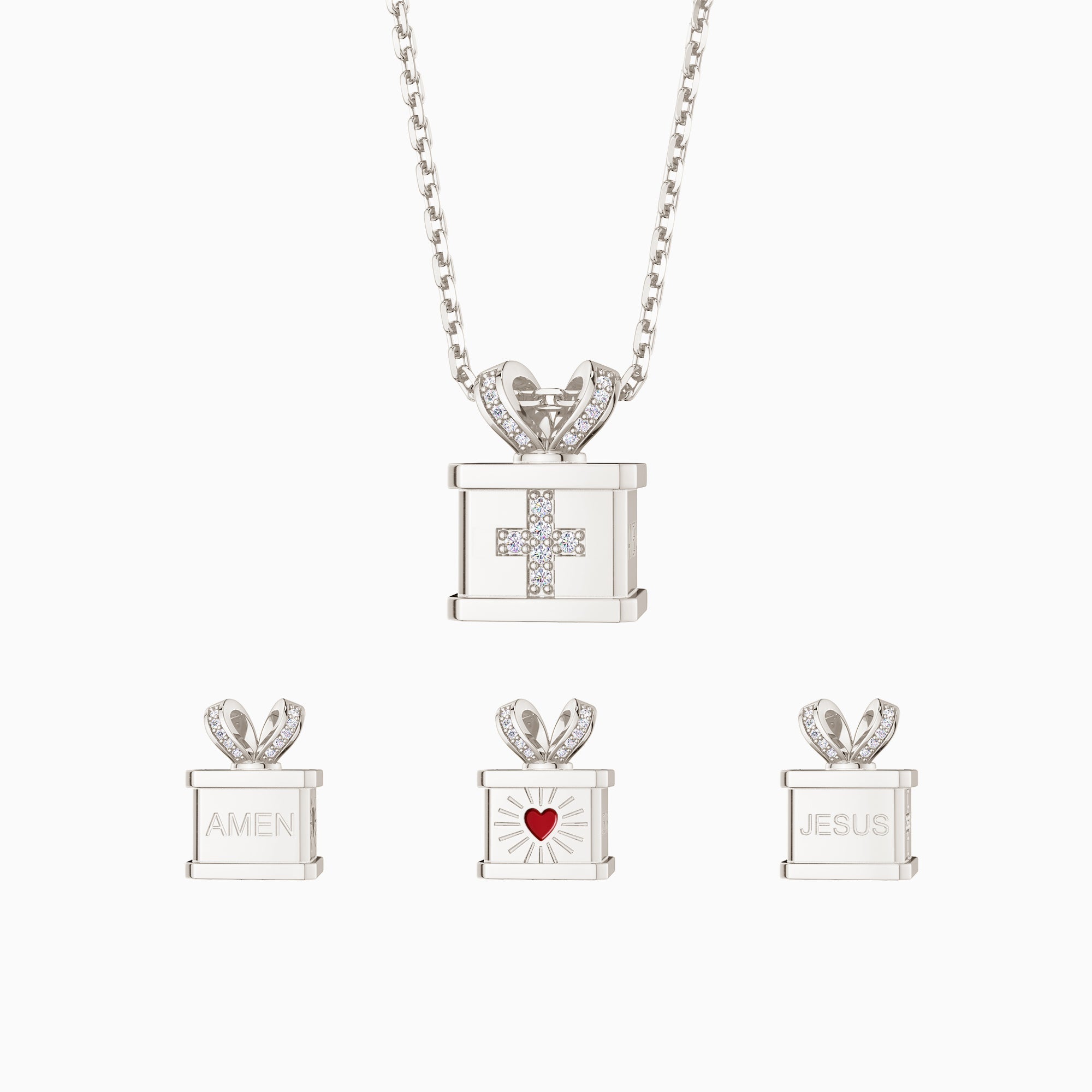 Gift Box Spinner Necklace