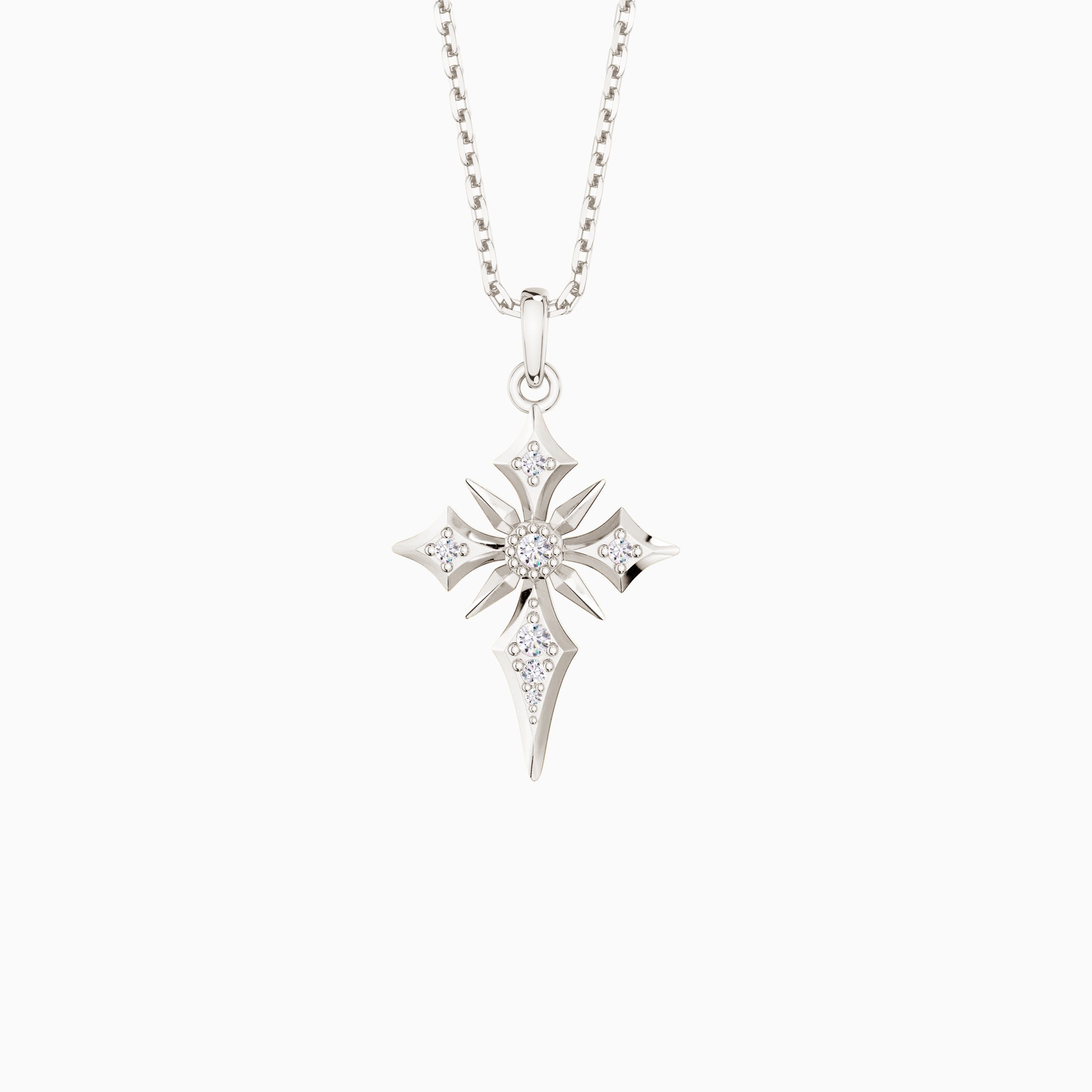 Star of Bethlehem Cross Pendant Necklace