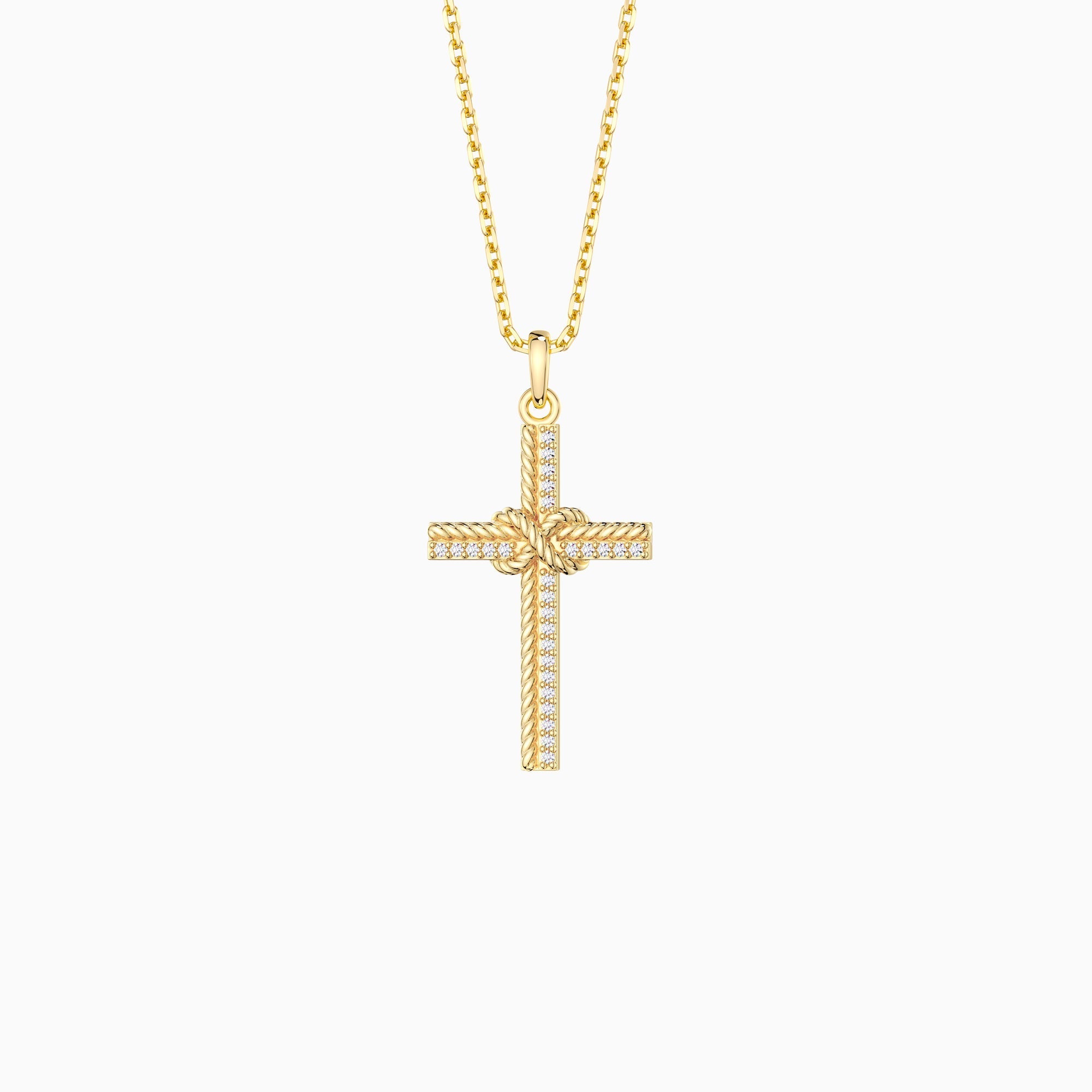Infinity Knot Cross Pendant Necklace