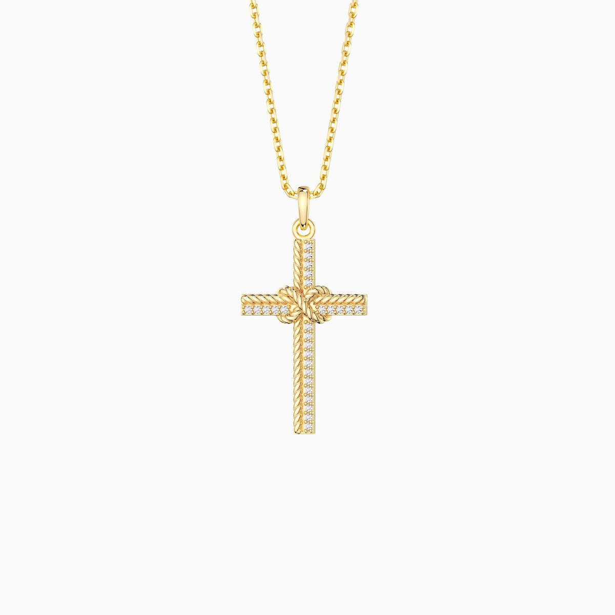 Infinity Knot Cross Pendant Necklace