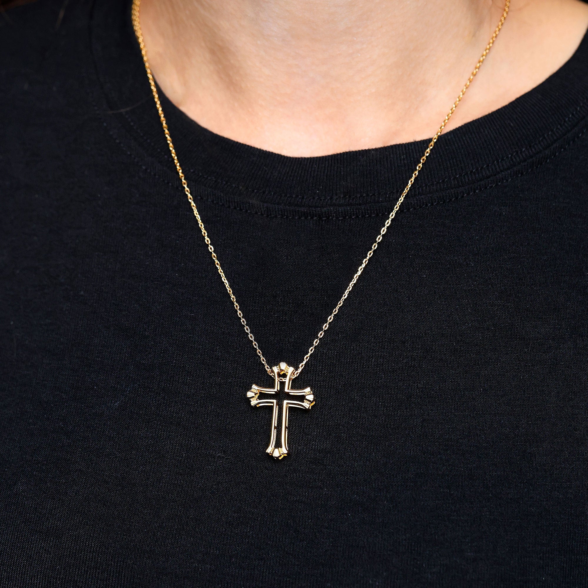 Versatile Cross Duo Set Pendant Necklace