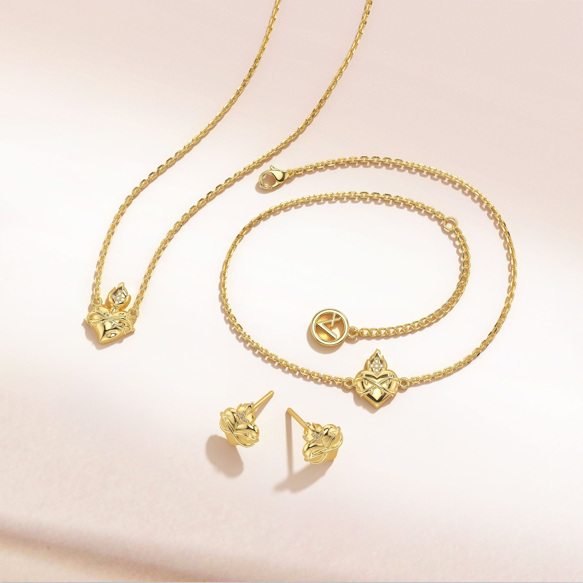 Flaming Heart Necklace