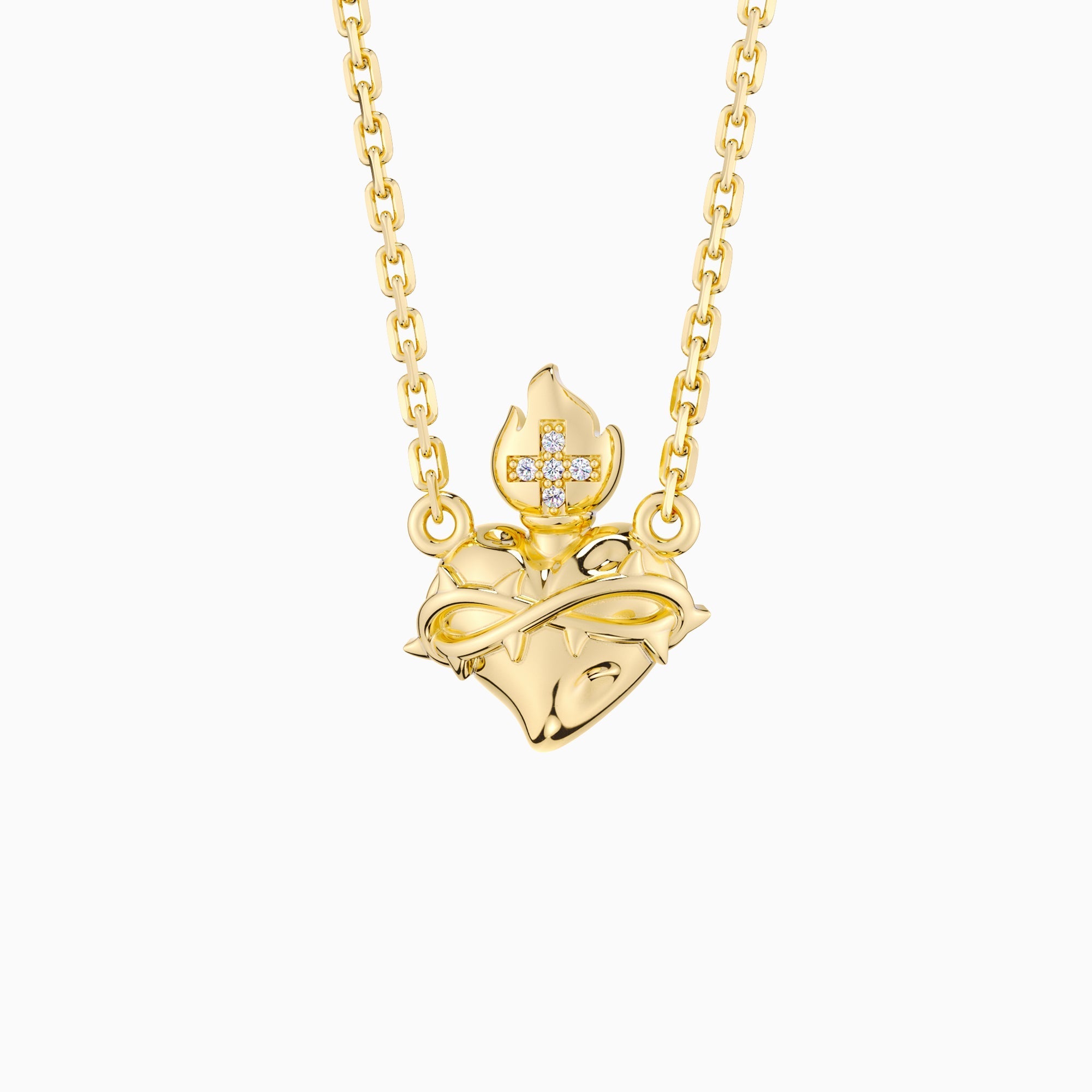 Flaming Heart Necklace