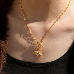 Manna Charm Builder Paperclip Chain Toggle Necklace