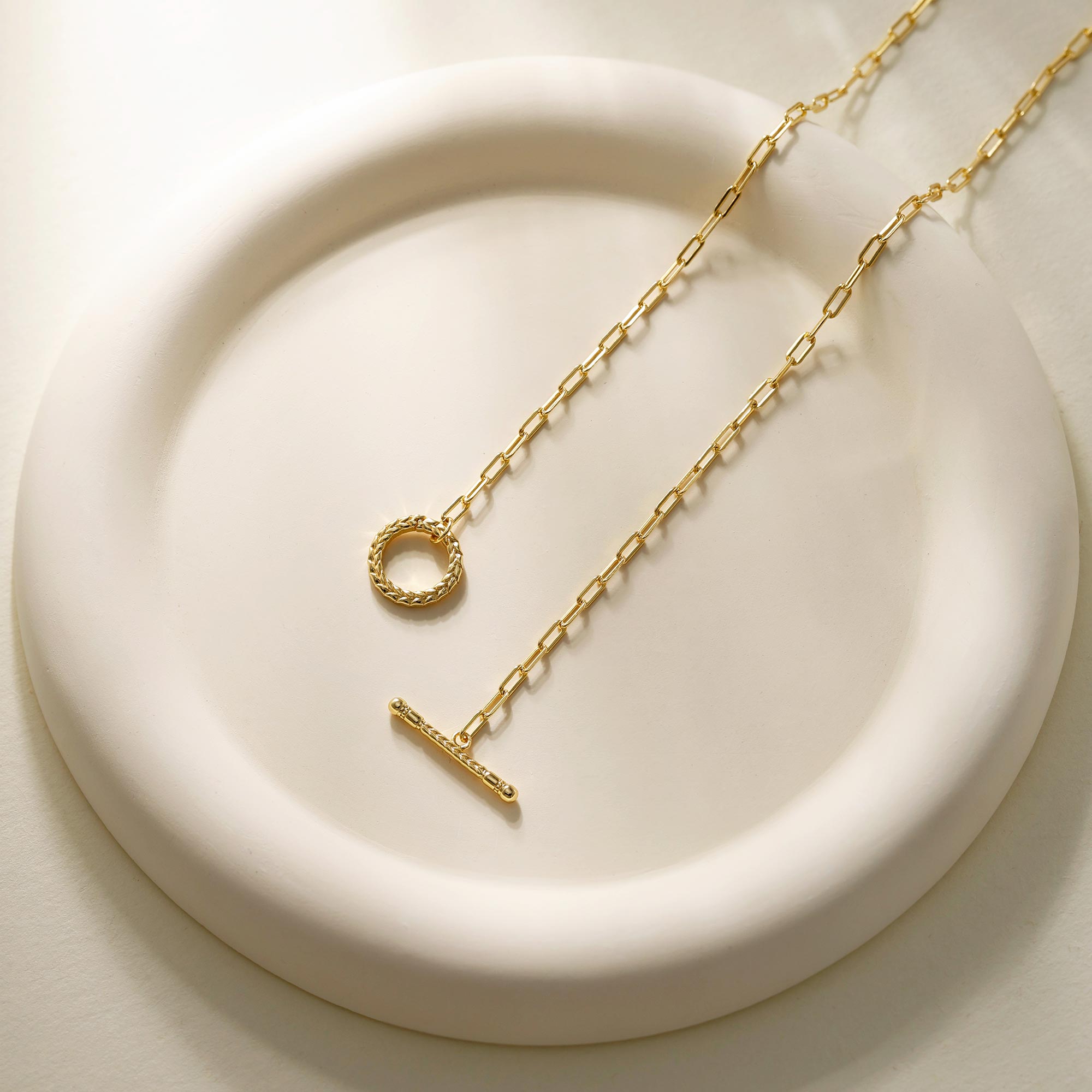 Manna Charm Builder Paperclip Chain Toggle Necklace