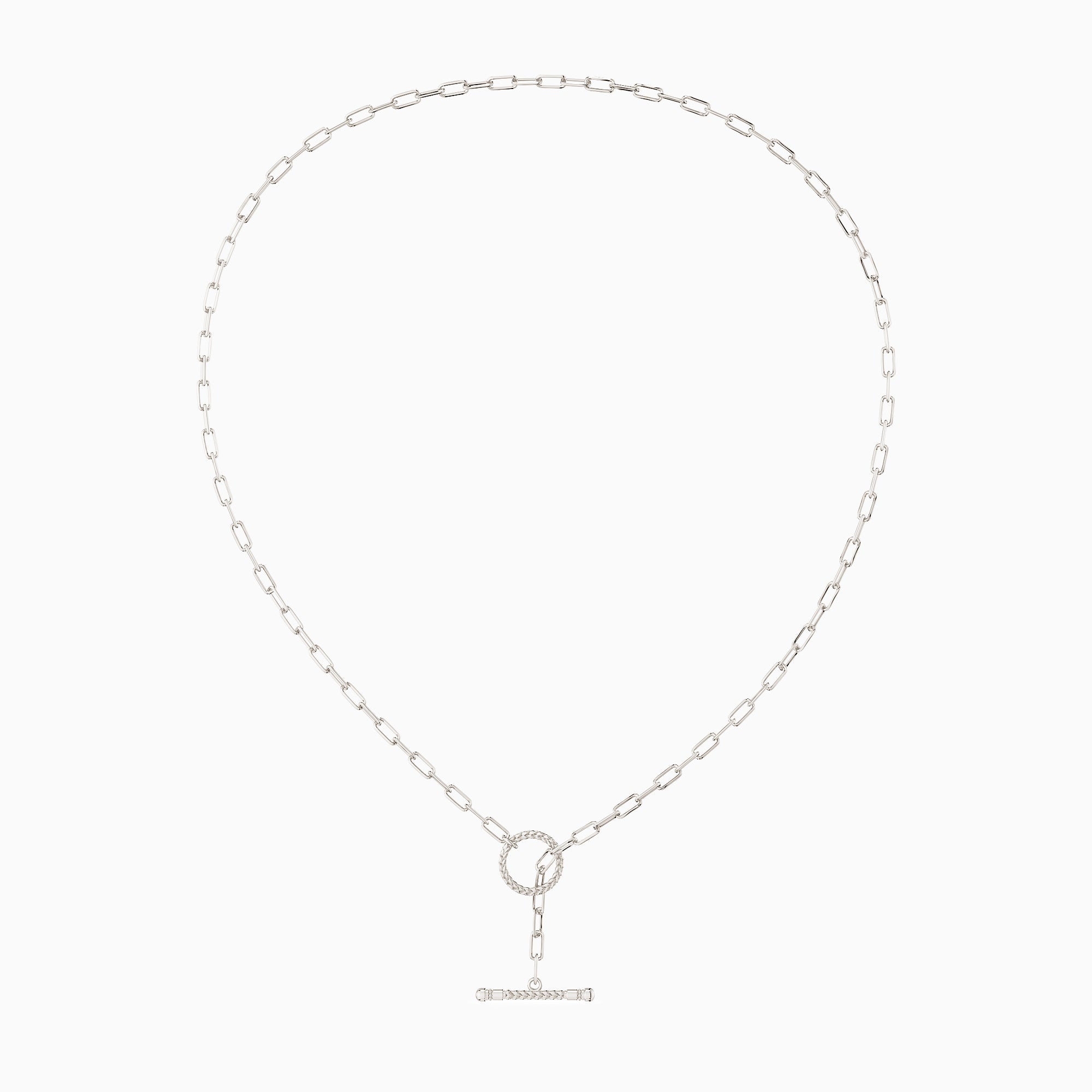 Manna Charm Builder Paperclip Chain Toggle Necklace