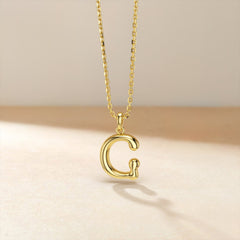 Bubble Initial Letter G Pendant Necklace