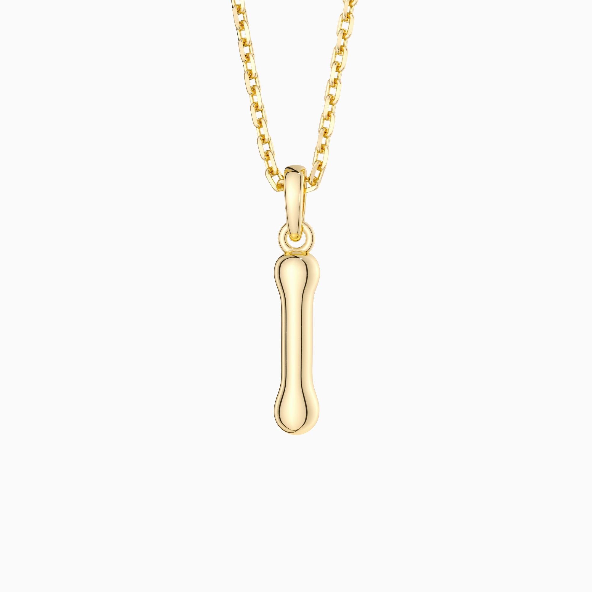 Bubble Initial Letter A-Z Pendant Necklace