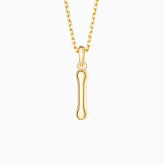 Bubble Initial Letter I Pendant Necklace