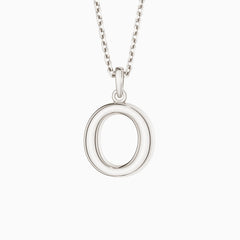 Bubble Initial Letter O Pendant Necklace
