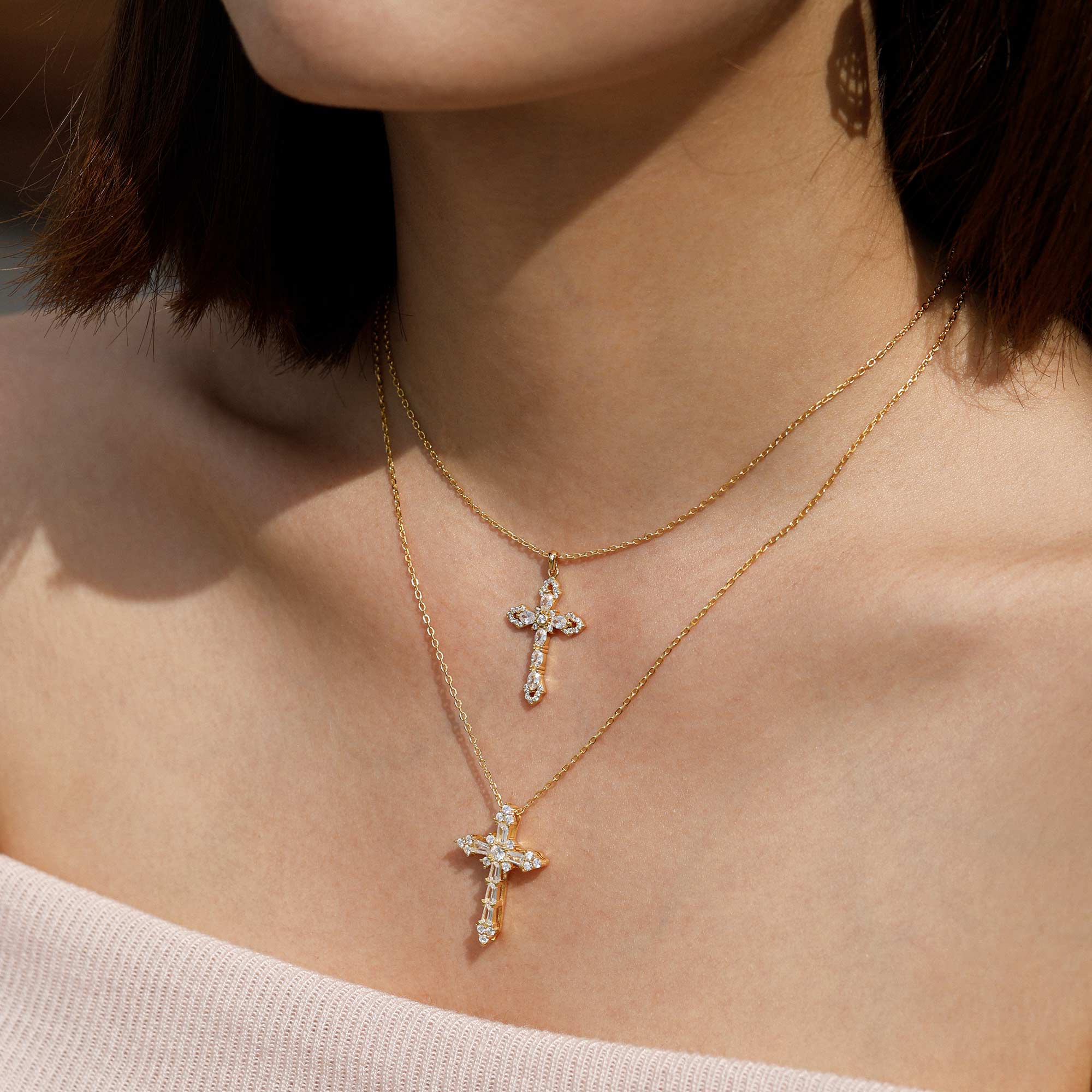Helena Cross Pendant Necklace