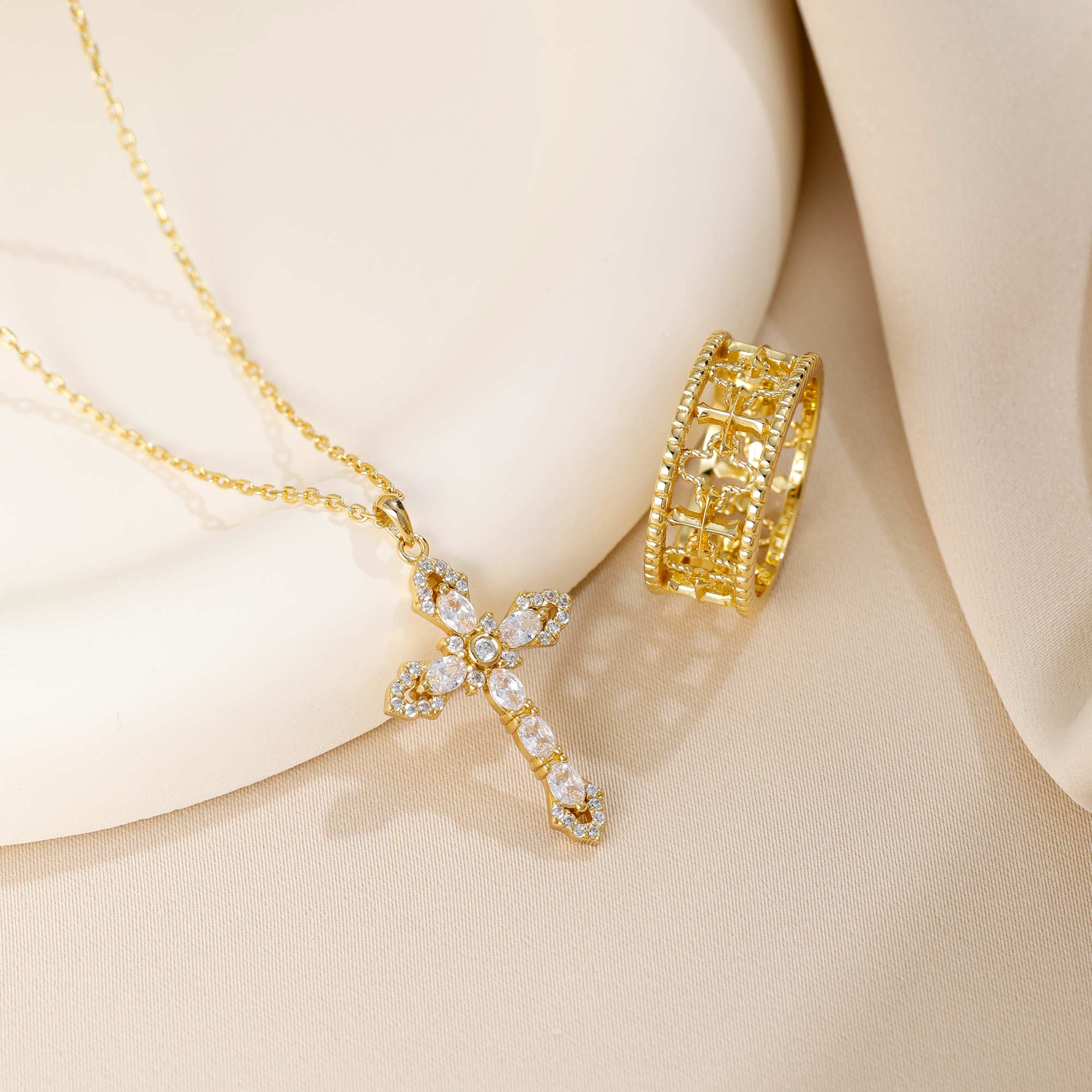 Helena Cross Pendant Necklace