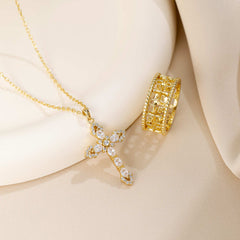 Helena Cross Pendant Necklace