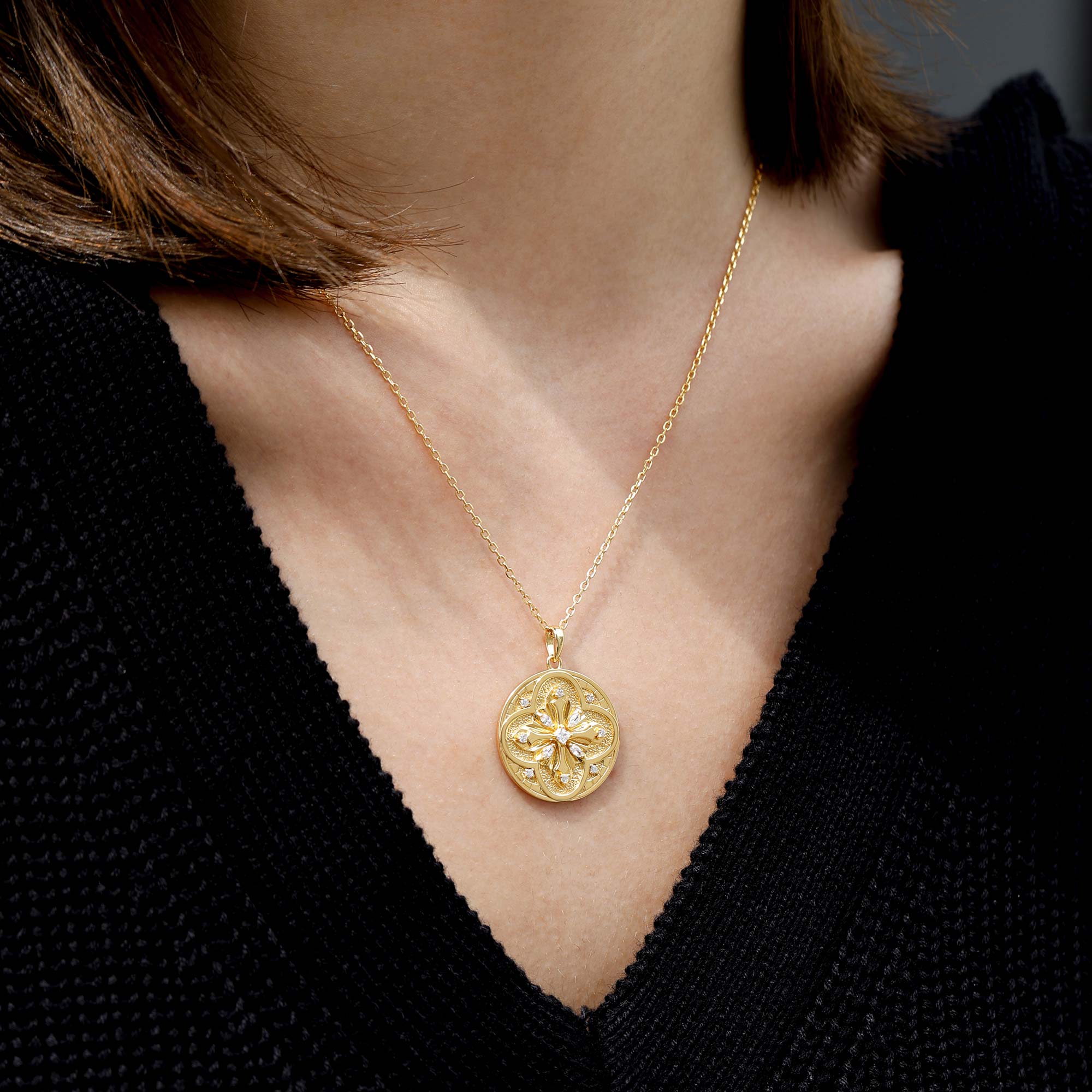 Cathedral Light Medallion Necklace
