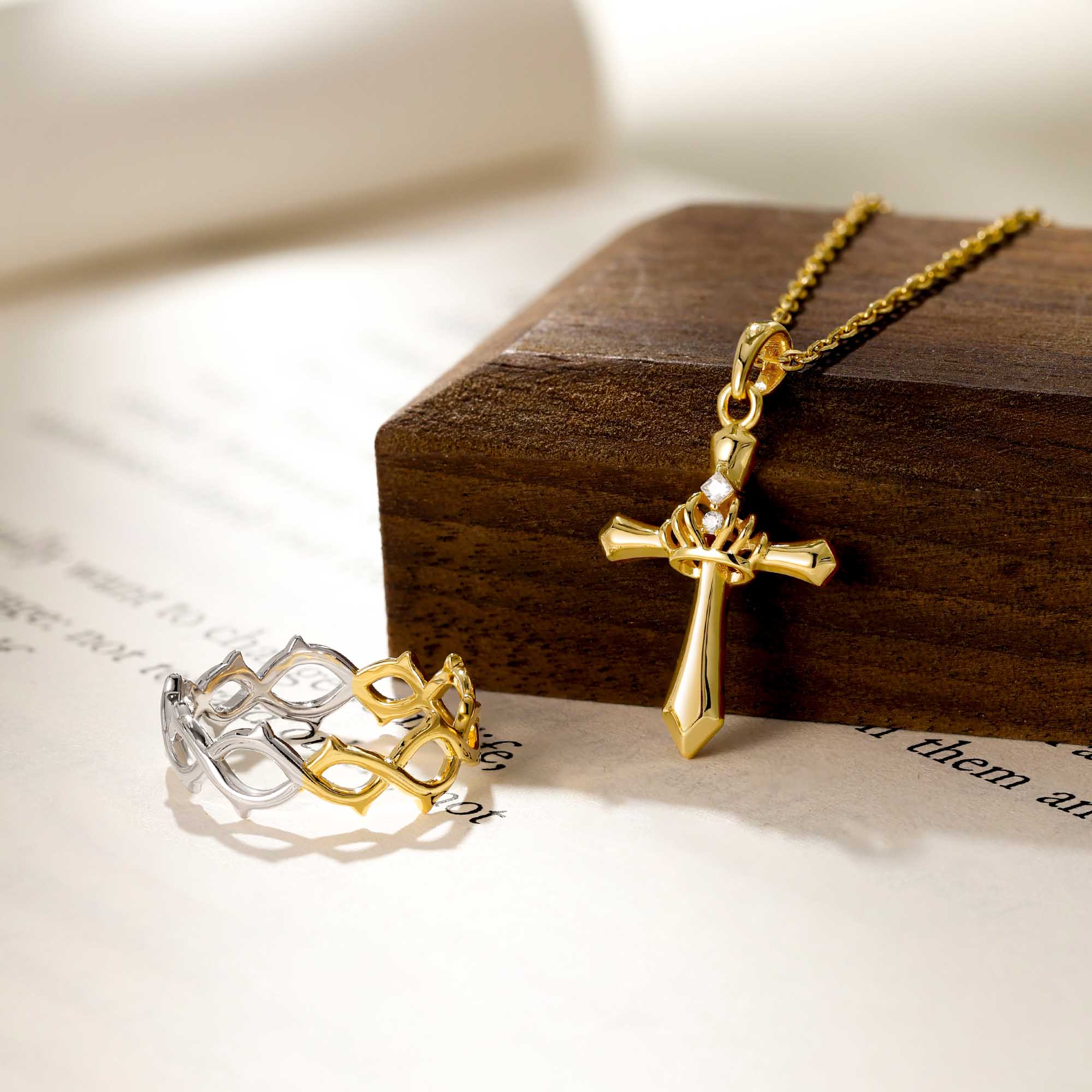 Crown Cross Necklace