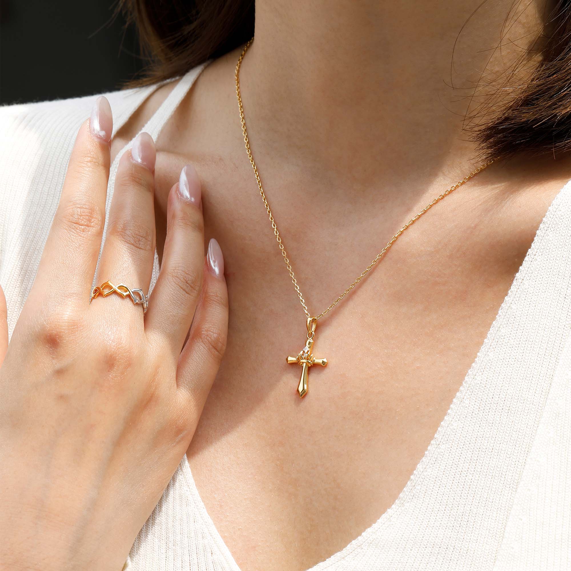 Crown Cross Necklace