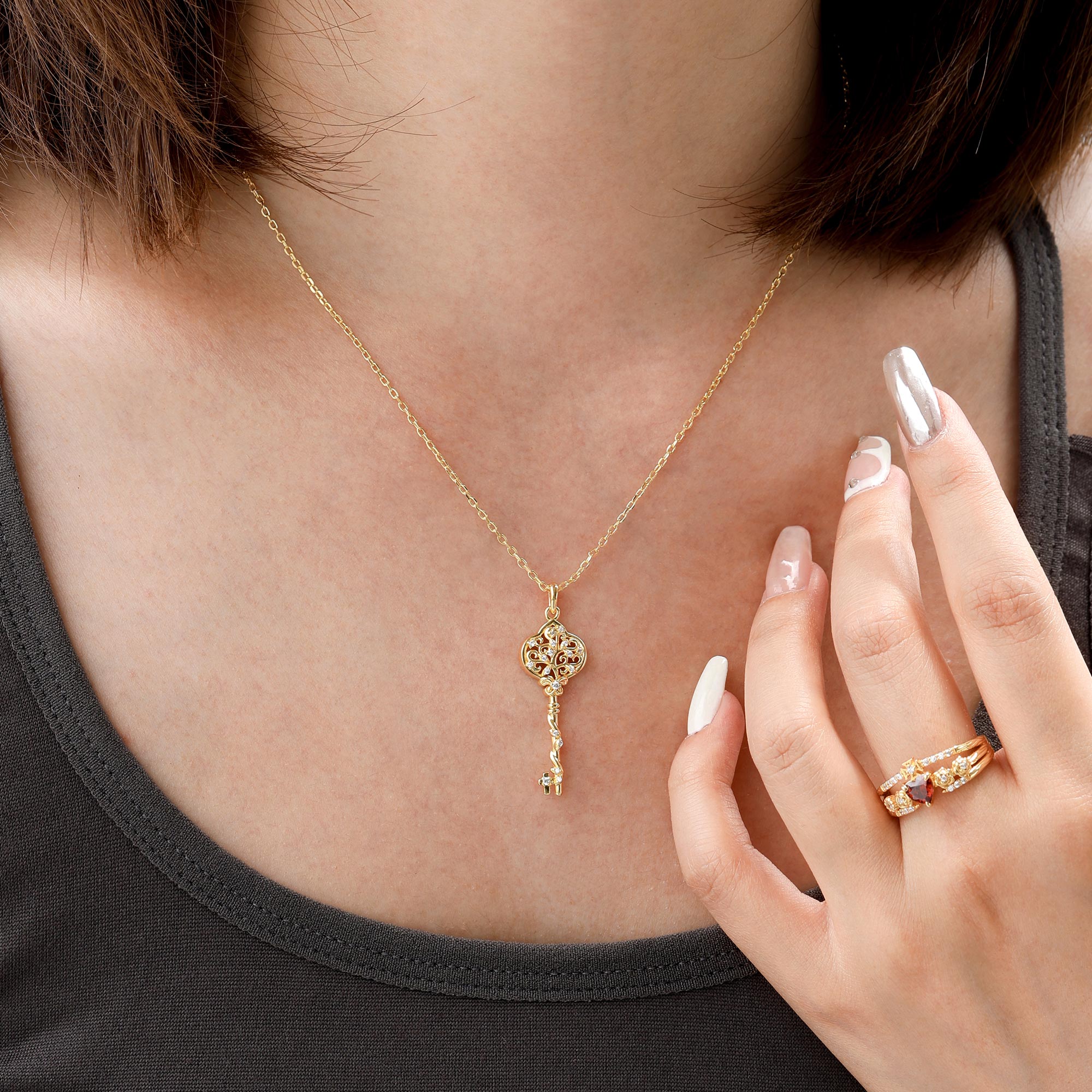 Manifestation Key to Growth Necklace