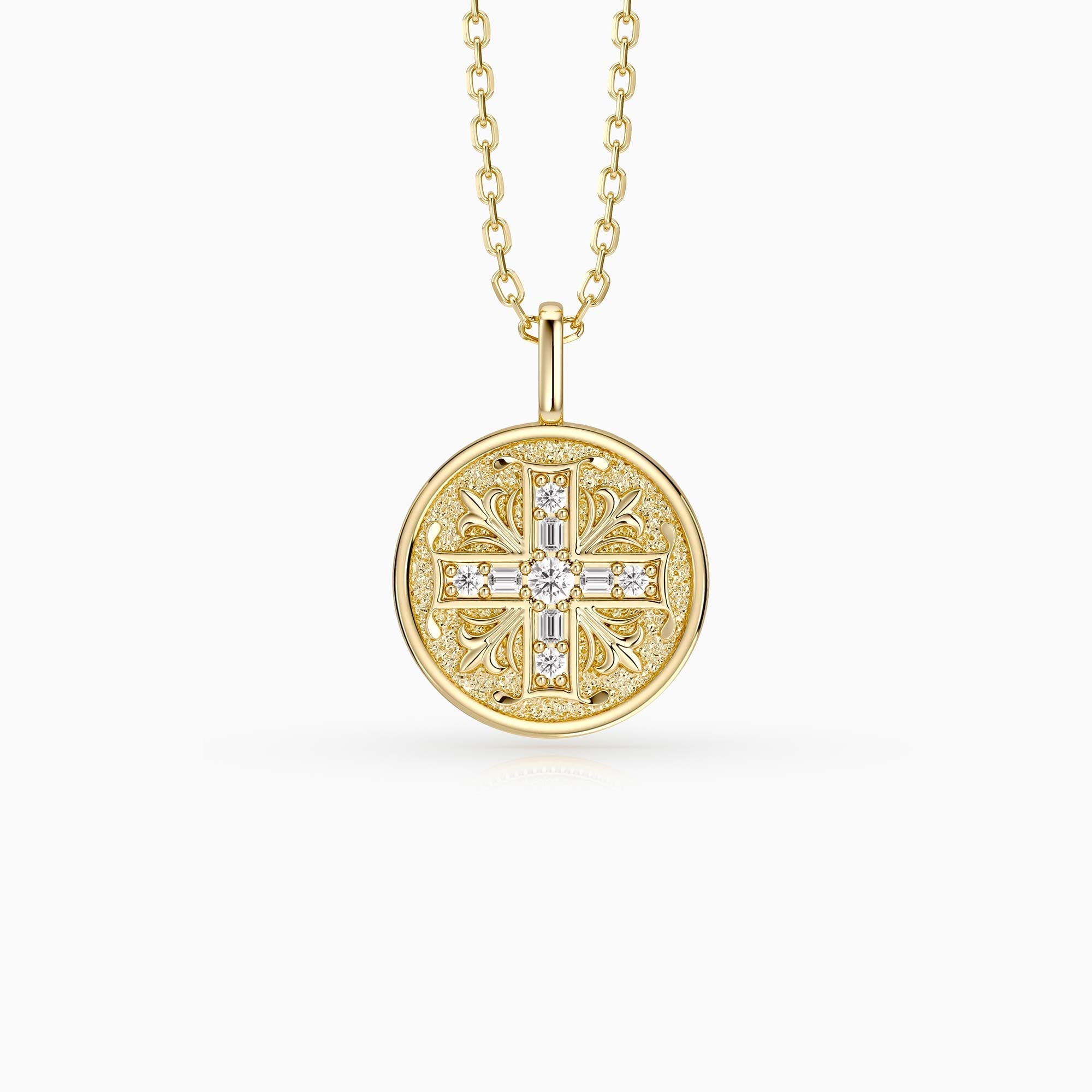Byzantine Cross Medallion Necklace