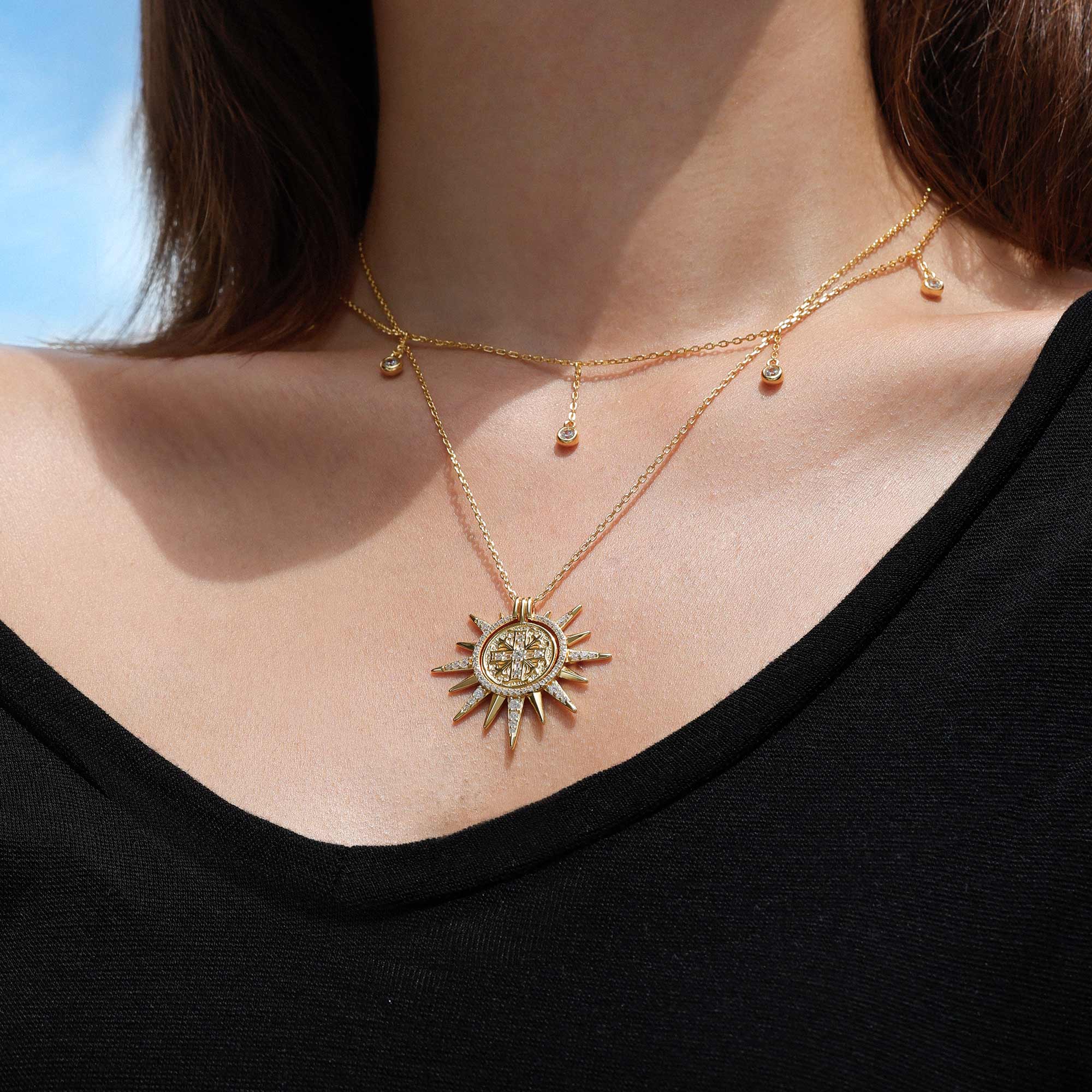 Byzantine Cross Medallion Necklace