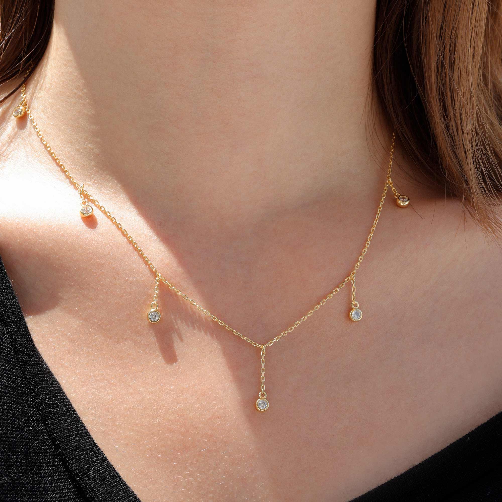 Raindrop Station Necklace