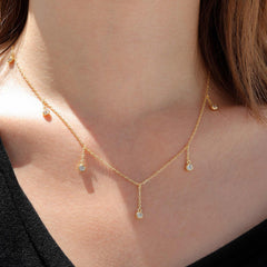 Raindrop Station Necklace