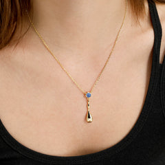 Seren Flow Gemstone Droplet Necklace