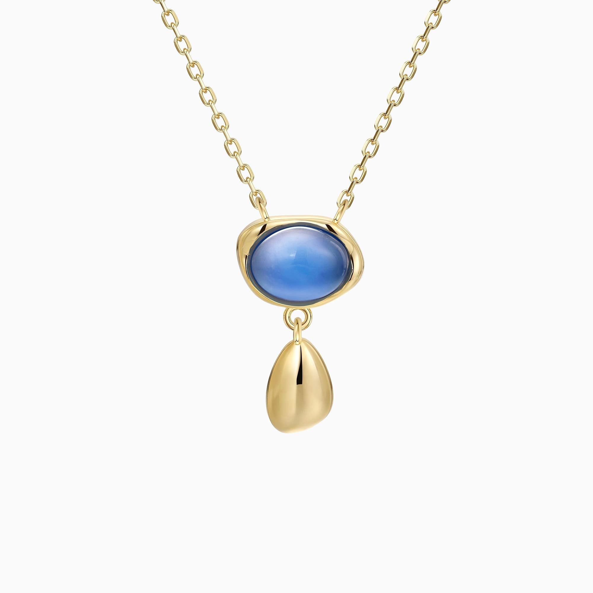 Seren Droplet Sculpted Gemstone Necklace