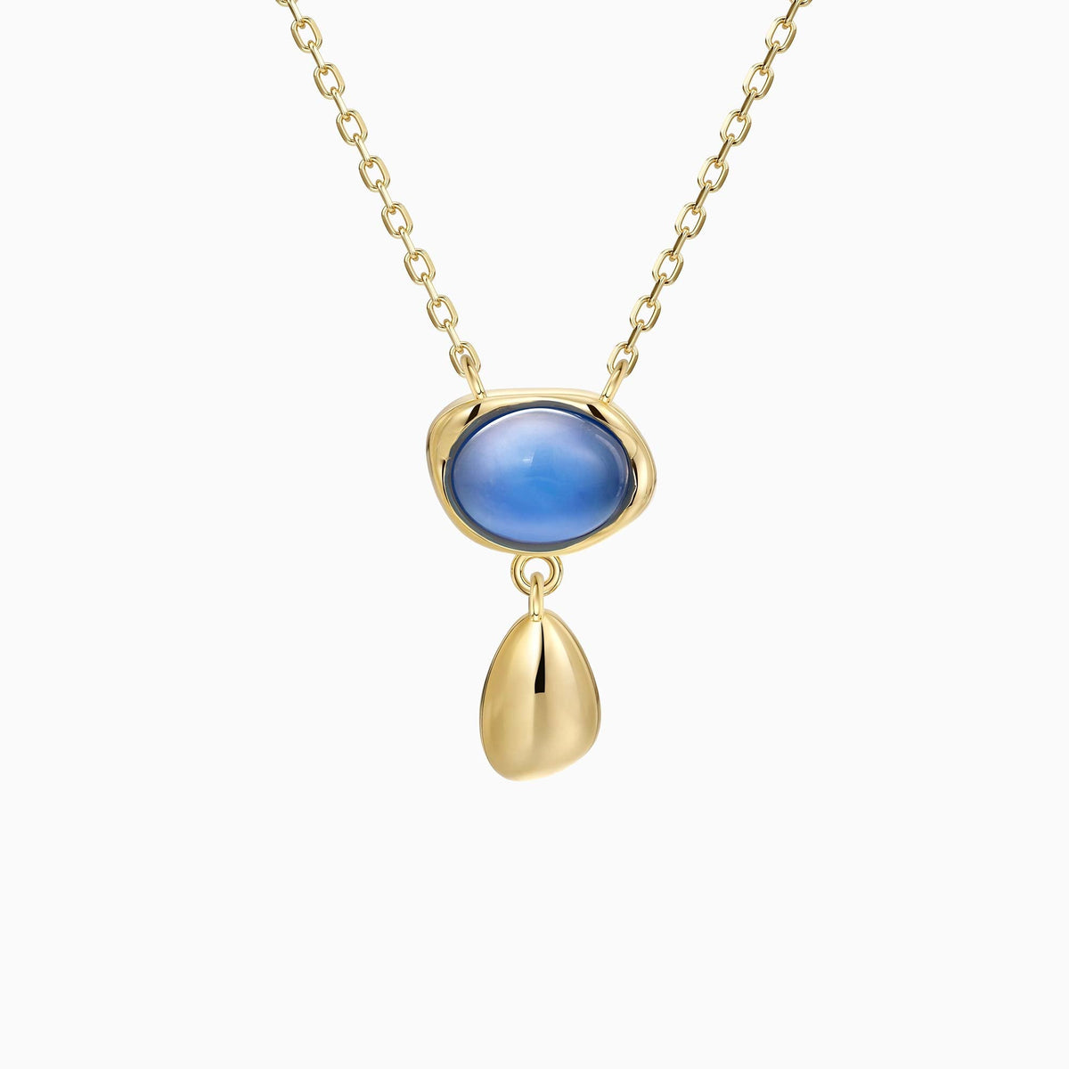 Seren Droplet Sculpted Gemstone Necklace