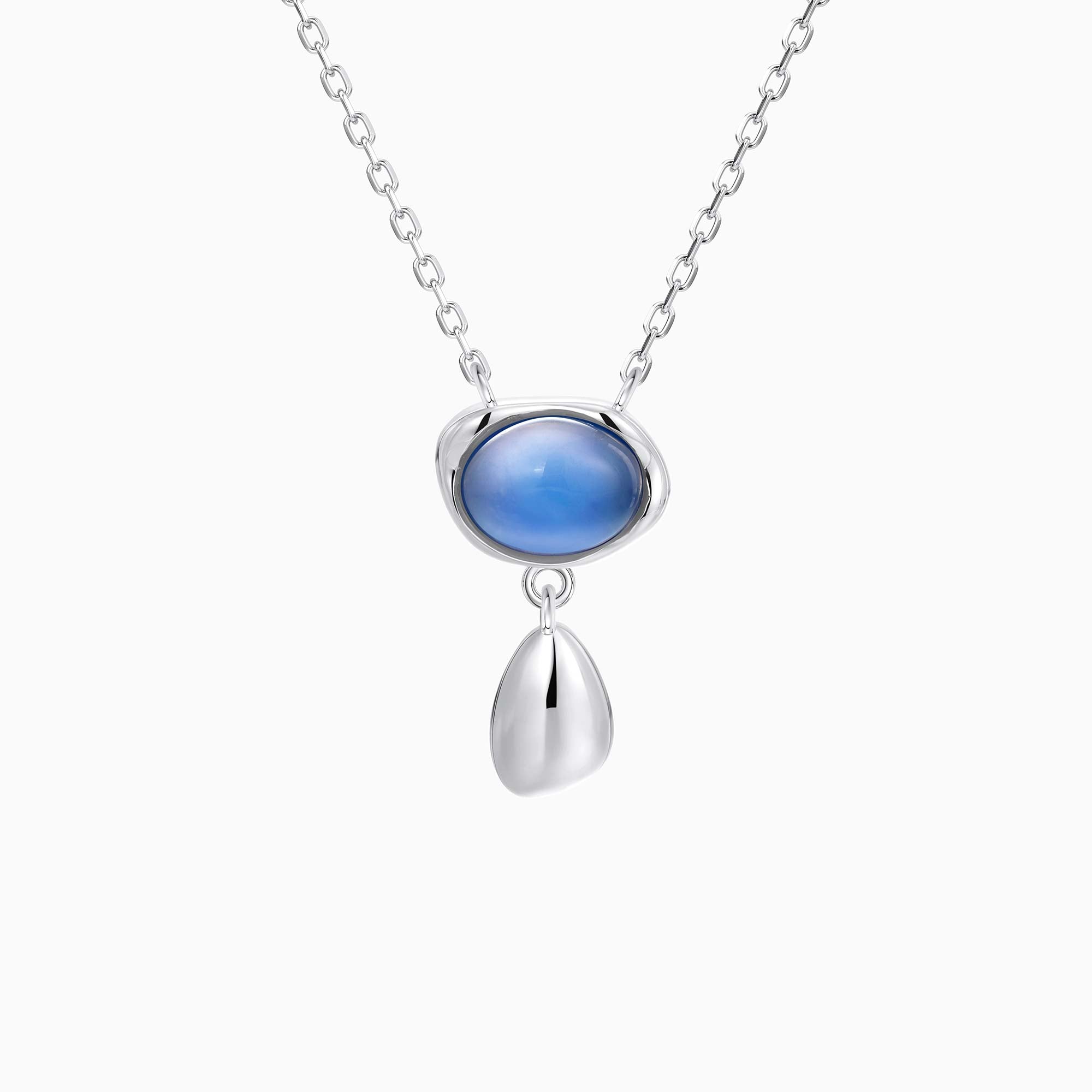 Seren Droplet Sculpted Gemstone Necklace