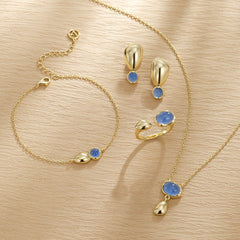 Seren Droplet Gemstone Fluid Bracelet