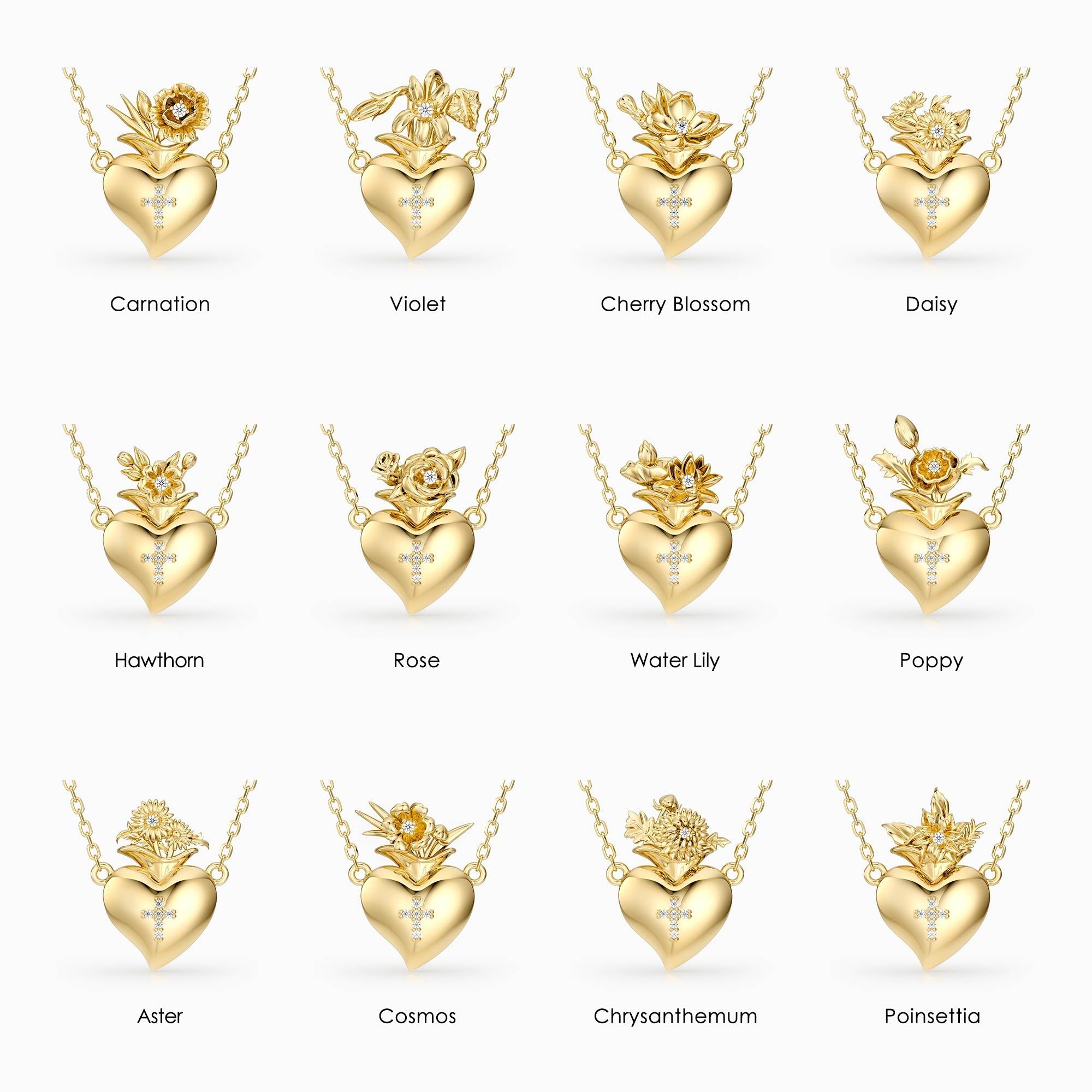 Born of Love Blooming Birth Flower Necklace