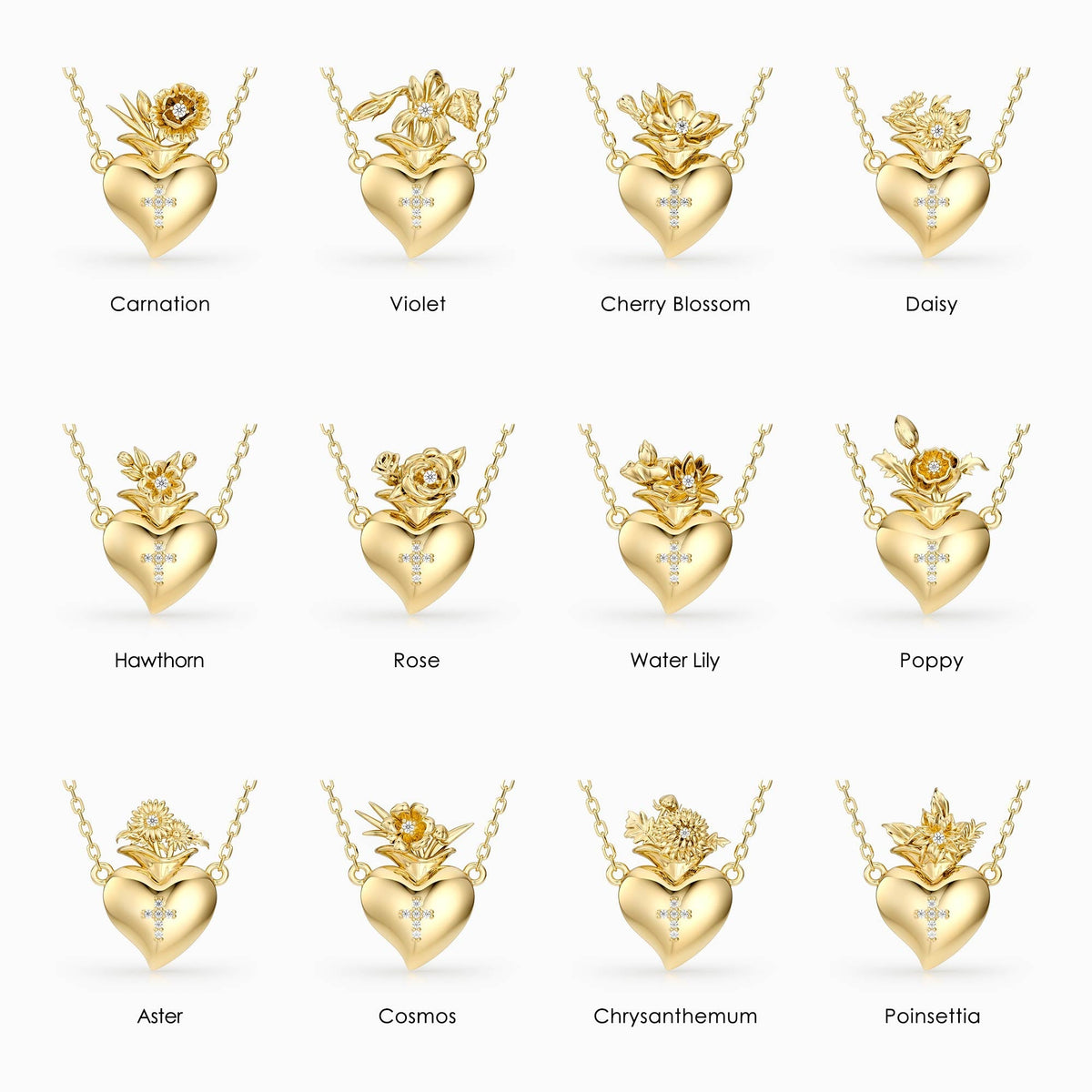 Born of Love Blooming Birth Flower Necklace