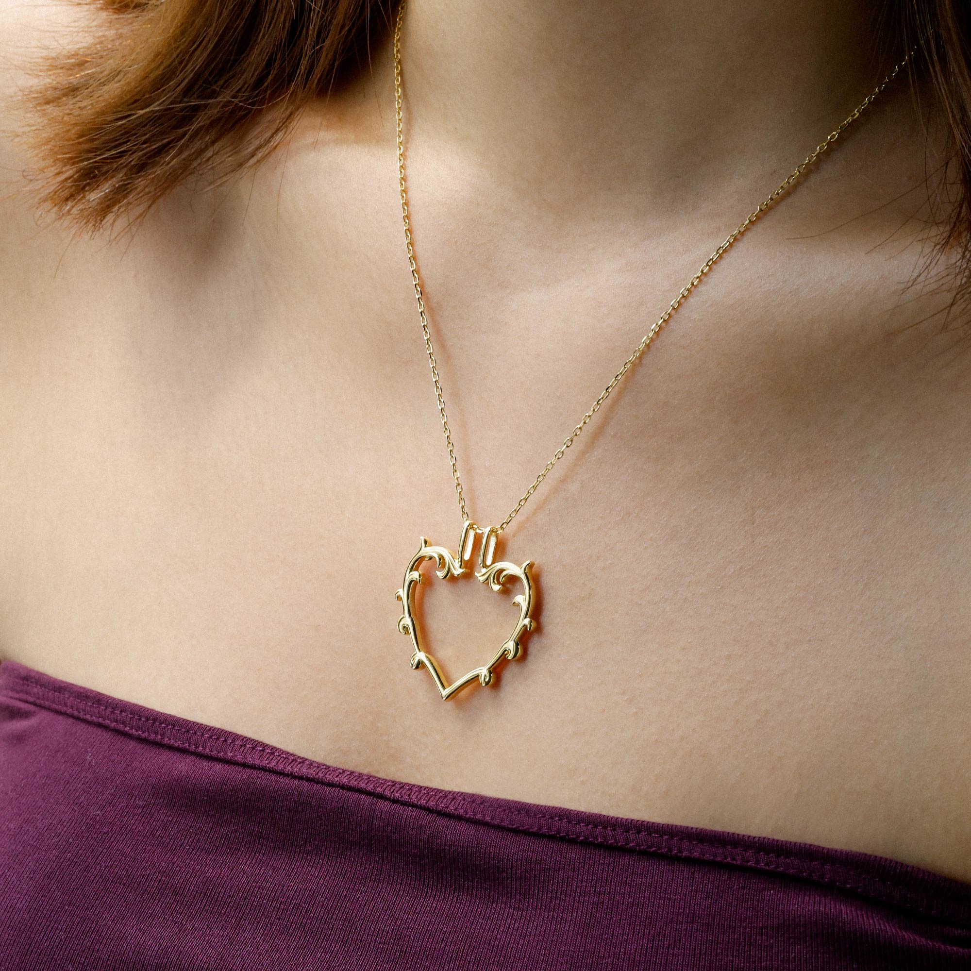 Sacred Bloom Heart of Love Necklace