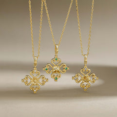 Sacred Bloom Rose Love Birth Flower Necklace Set