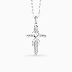 Ribbon of Faith Cross Necklace