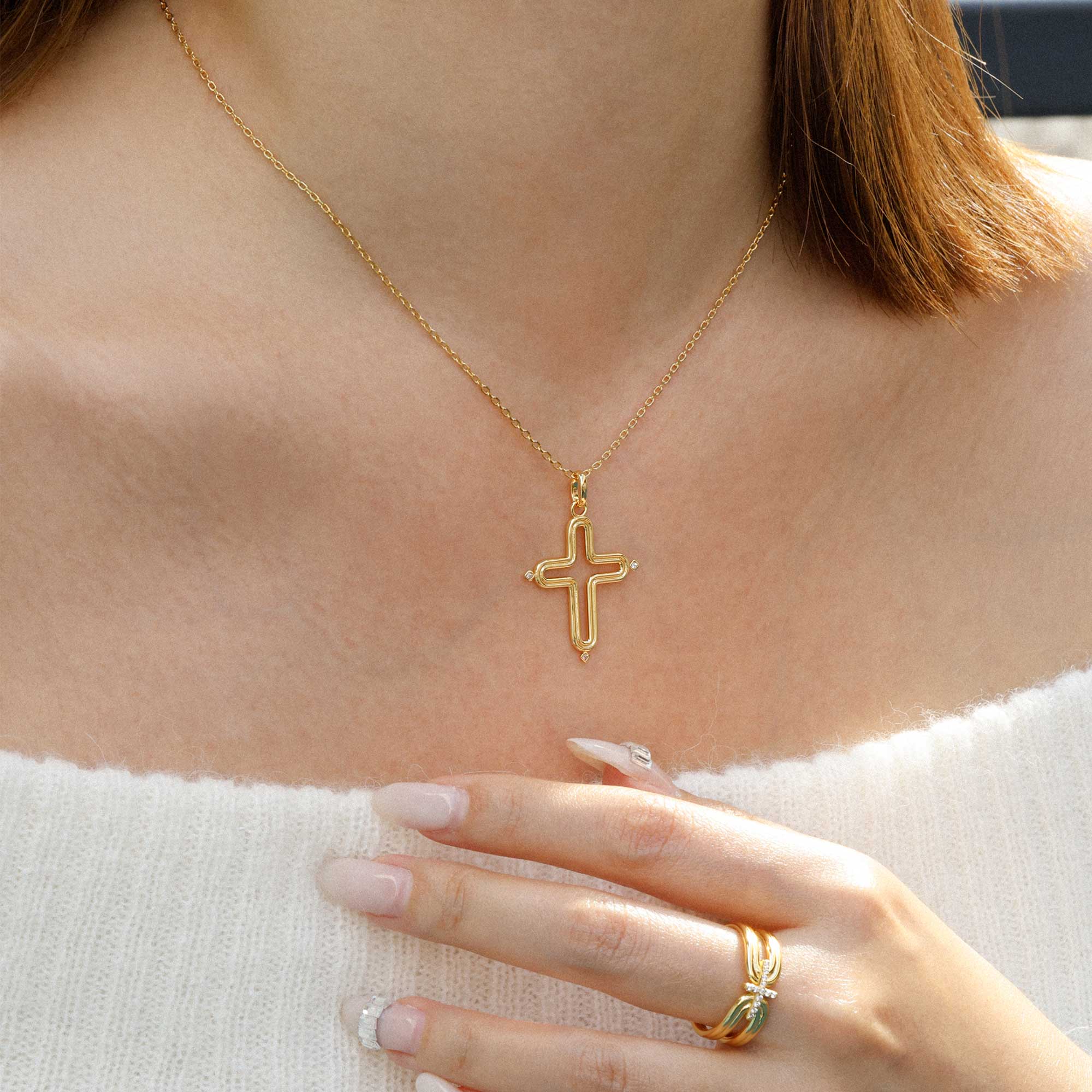 Sanctuary Cross Necklace
